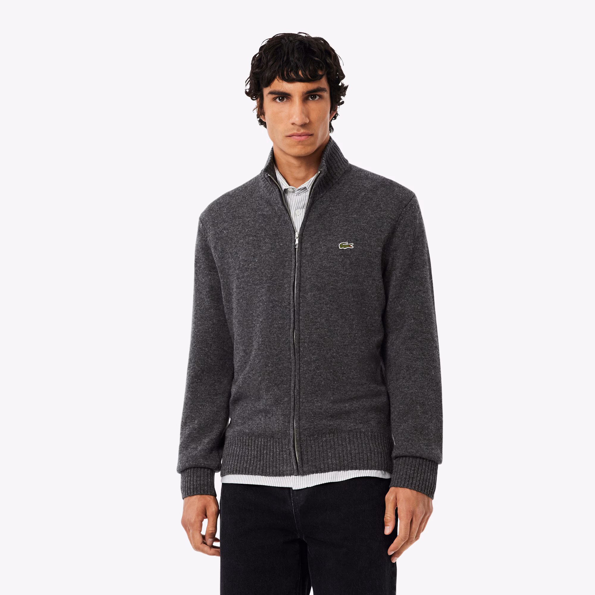 Men's Wool Zip-Up Sweater