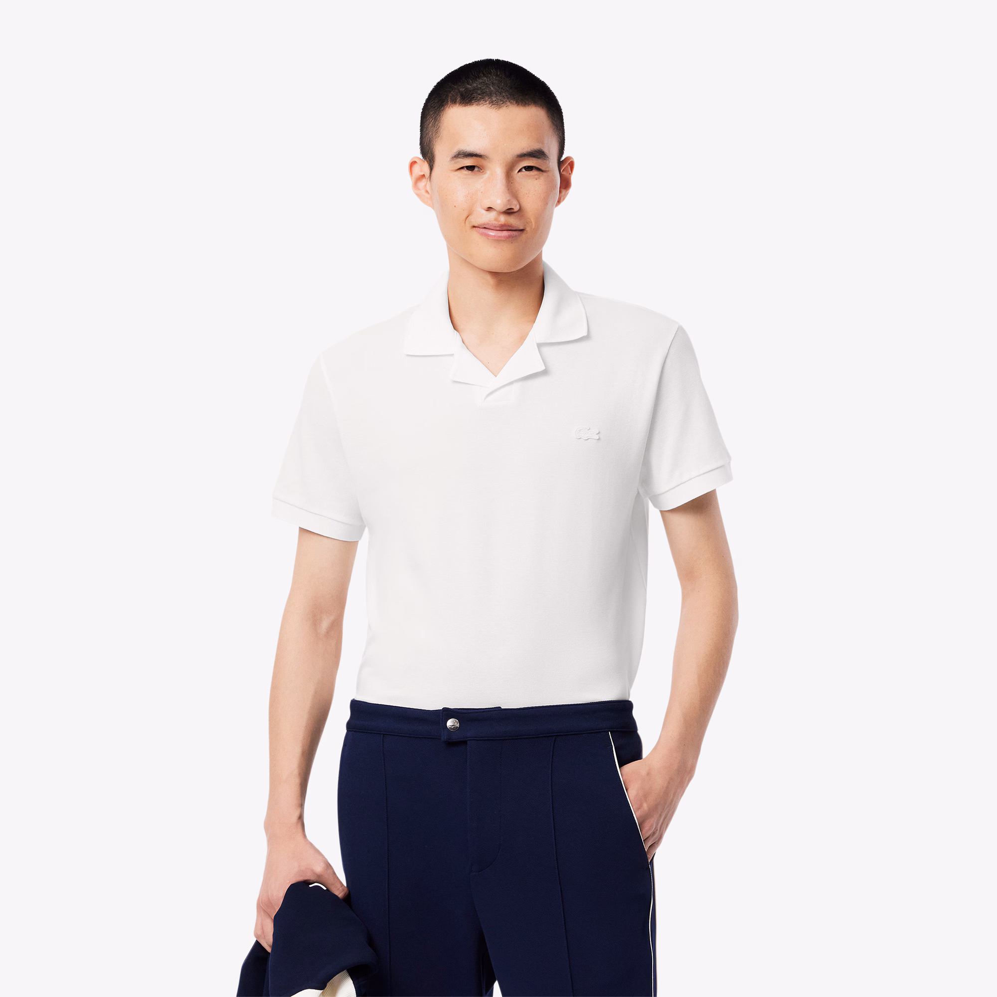 Men's Classic Fit Open Neck Paris Polo