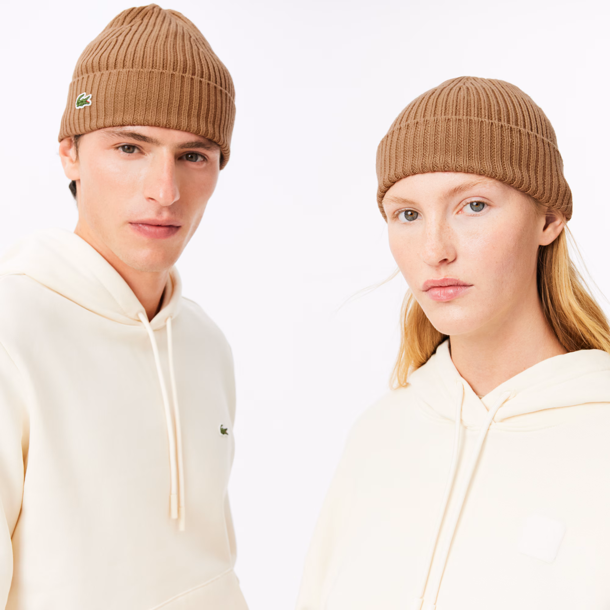 Unisex Rib Knit Brushed Wool Beanie