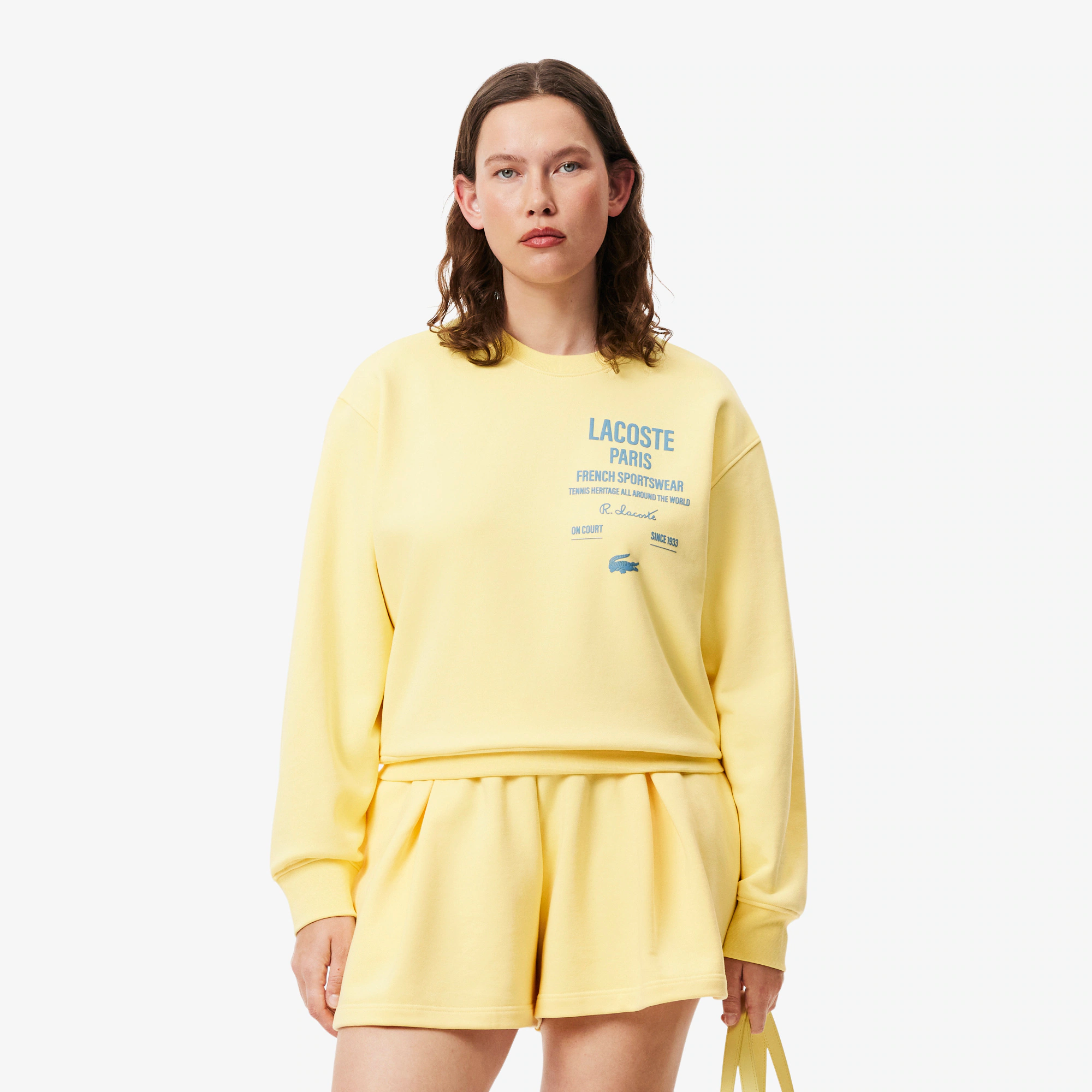 Women's Oversized Pleated Print Sweatshirt