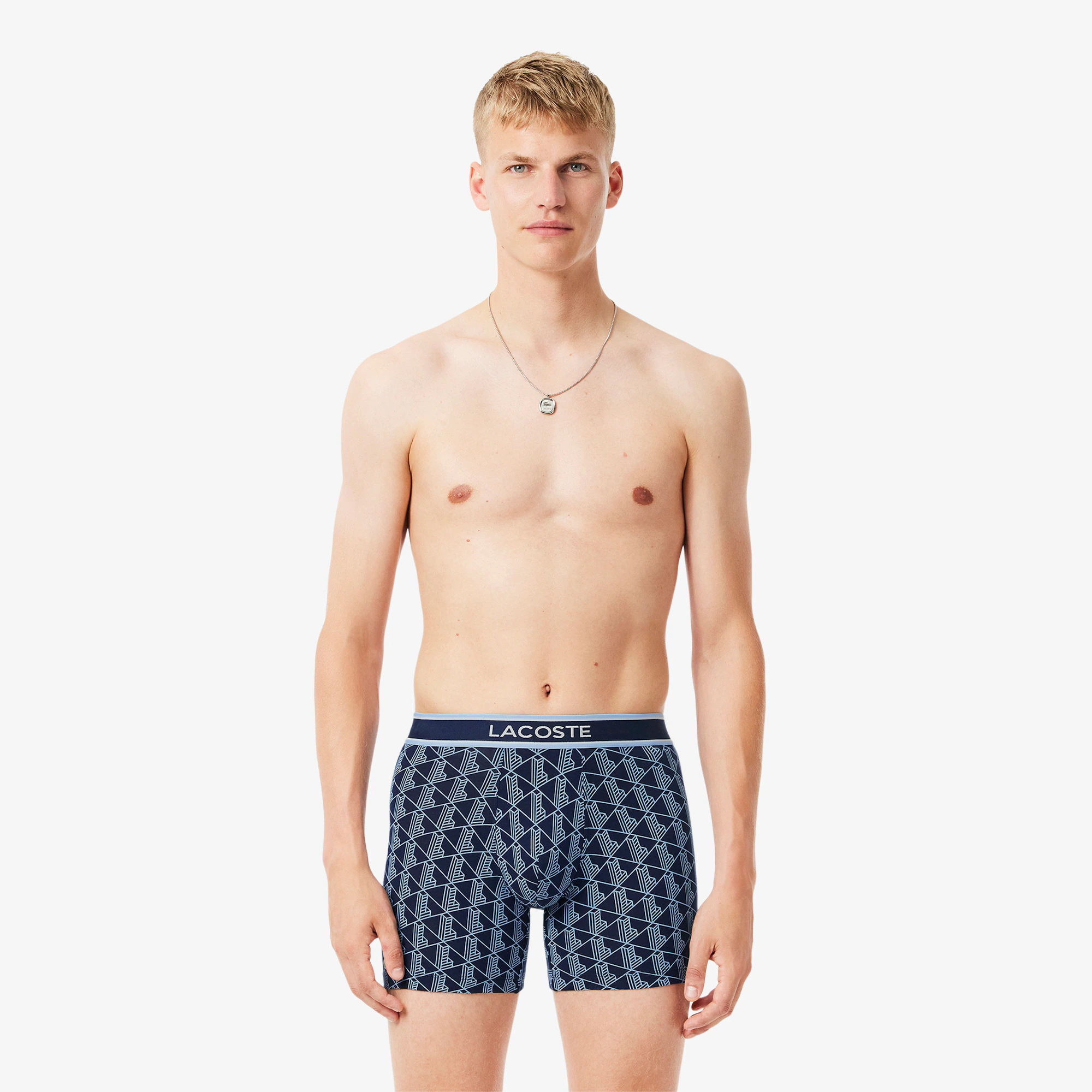 Men's 3-Pack Monogram Print Boxer Briefs
