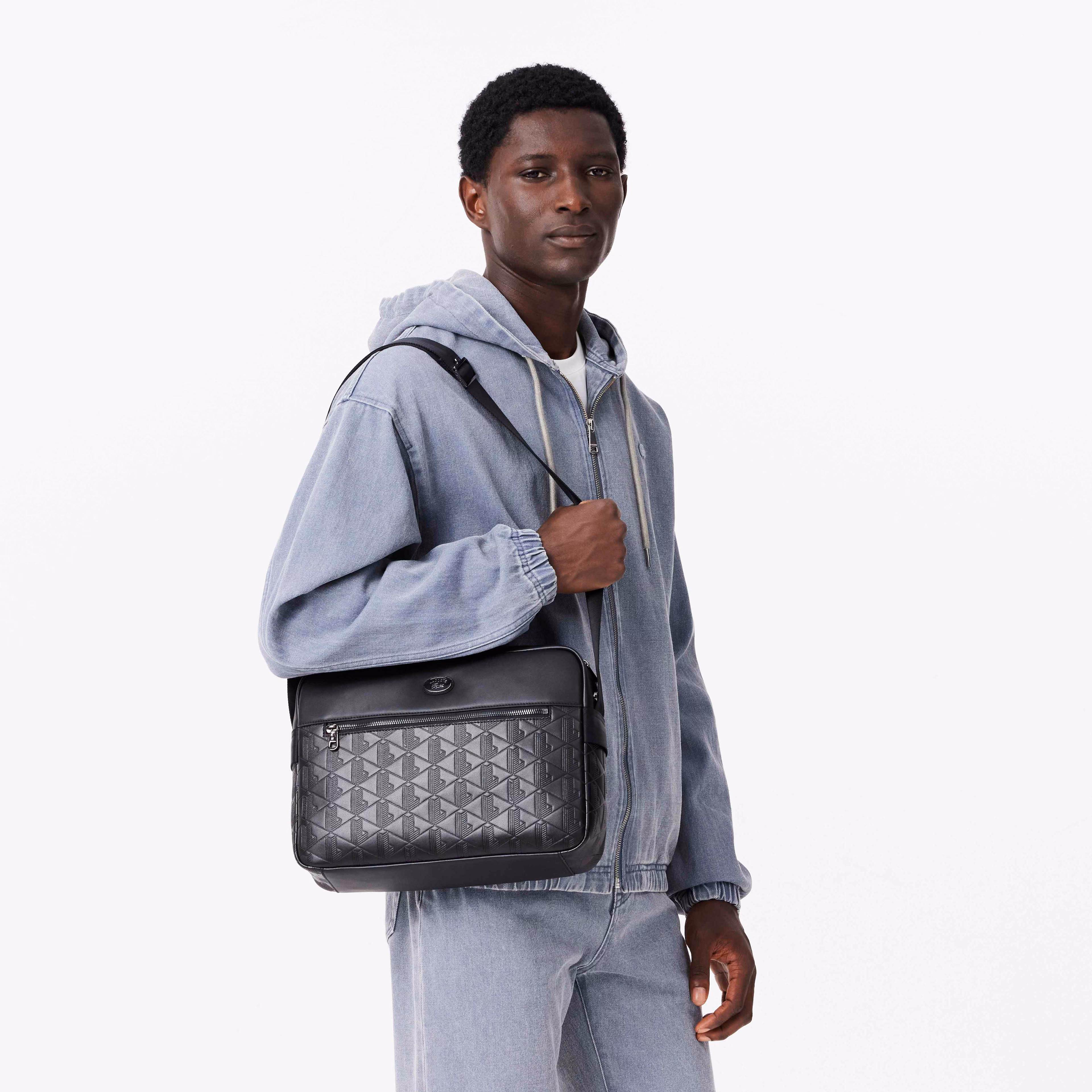 Monogram Leather Reporter Bag