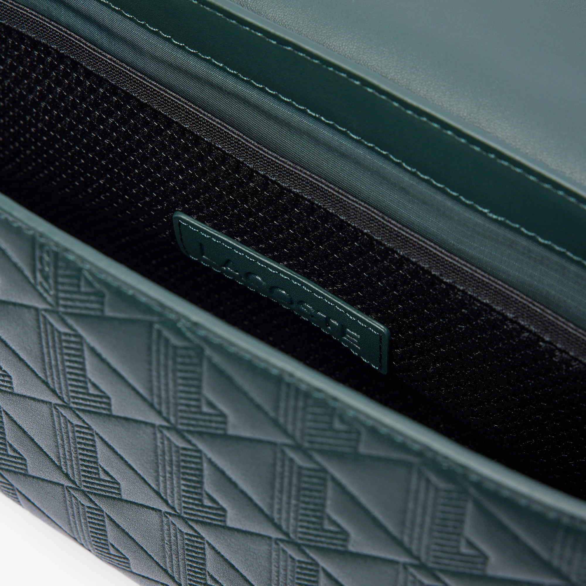 Monogram Leather Flap Close Satchel