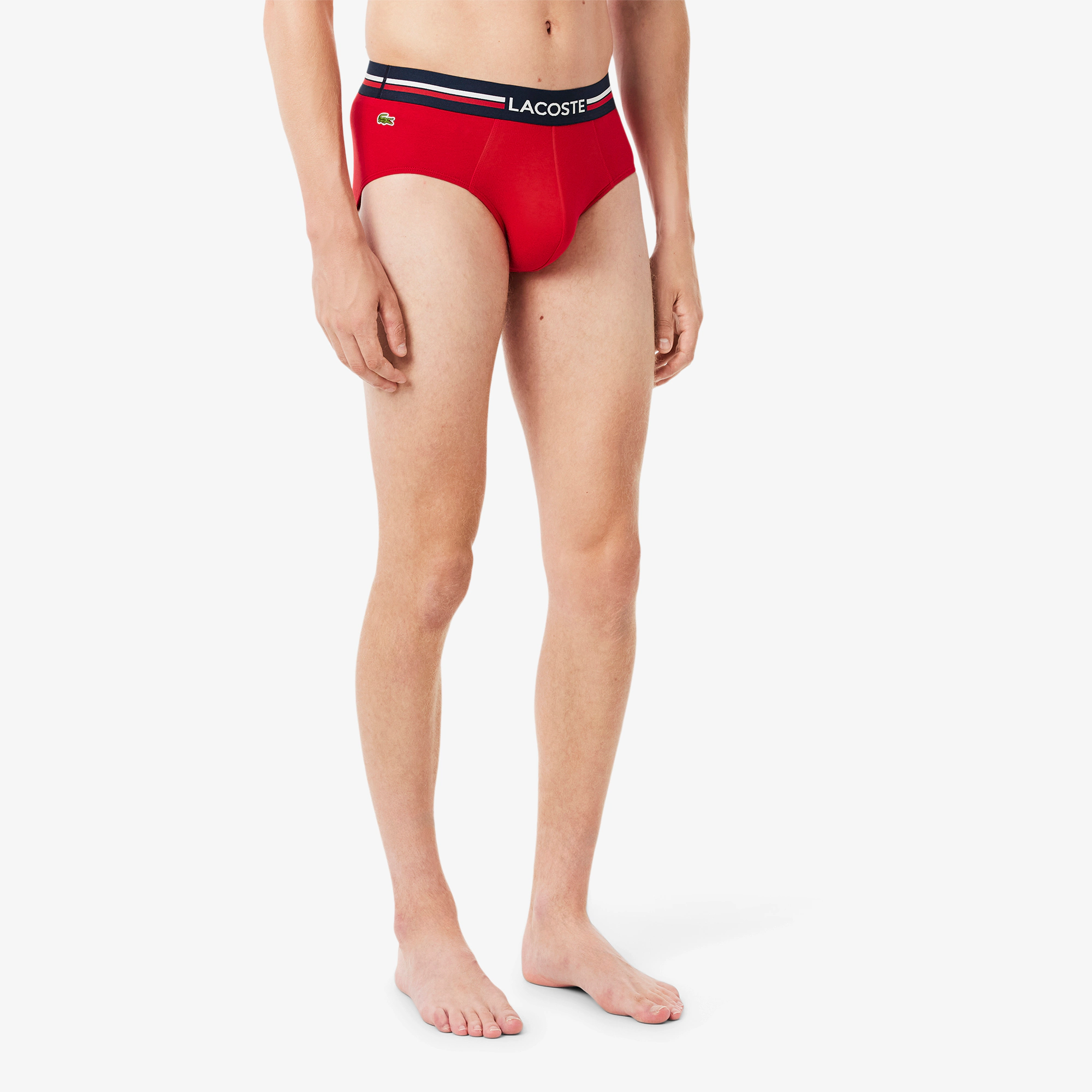 Men's 3-Pack Logo Waist Cotton Briefs