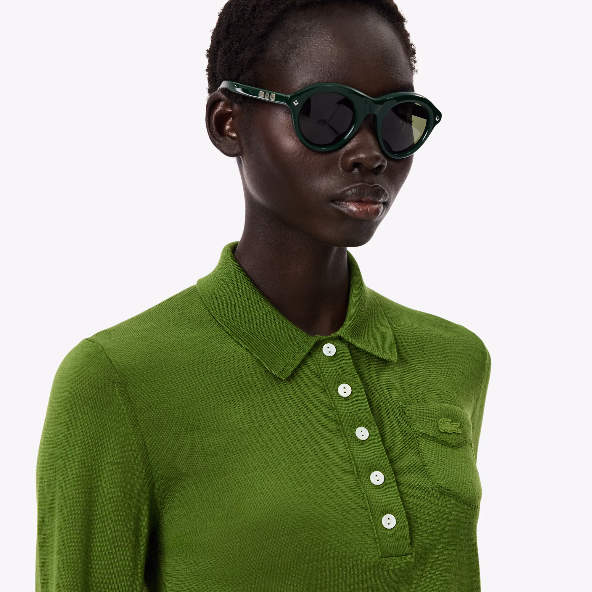 Runway Polo Collar Merino Wool Sweater