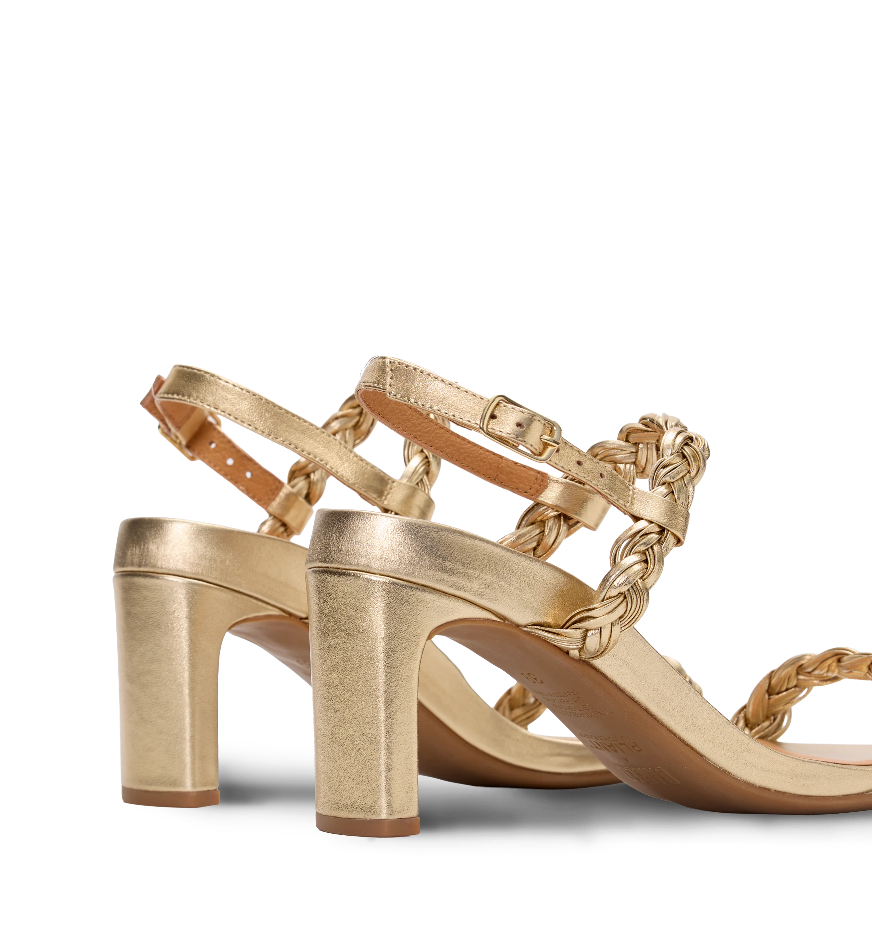 Odedi Gold Leather High Heels