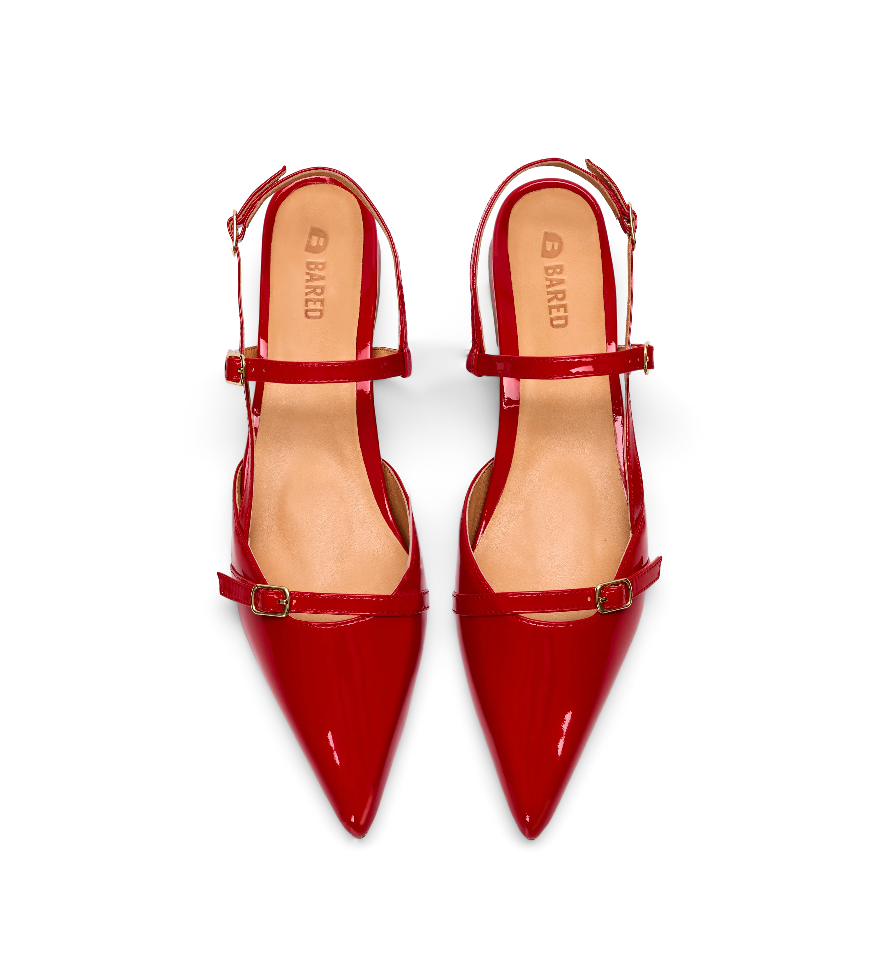 Firecrown 2 Poppy Red Patent Leather Flats