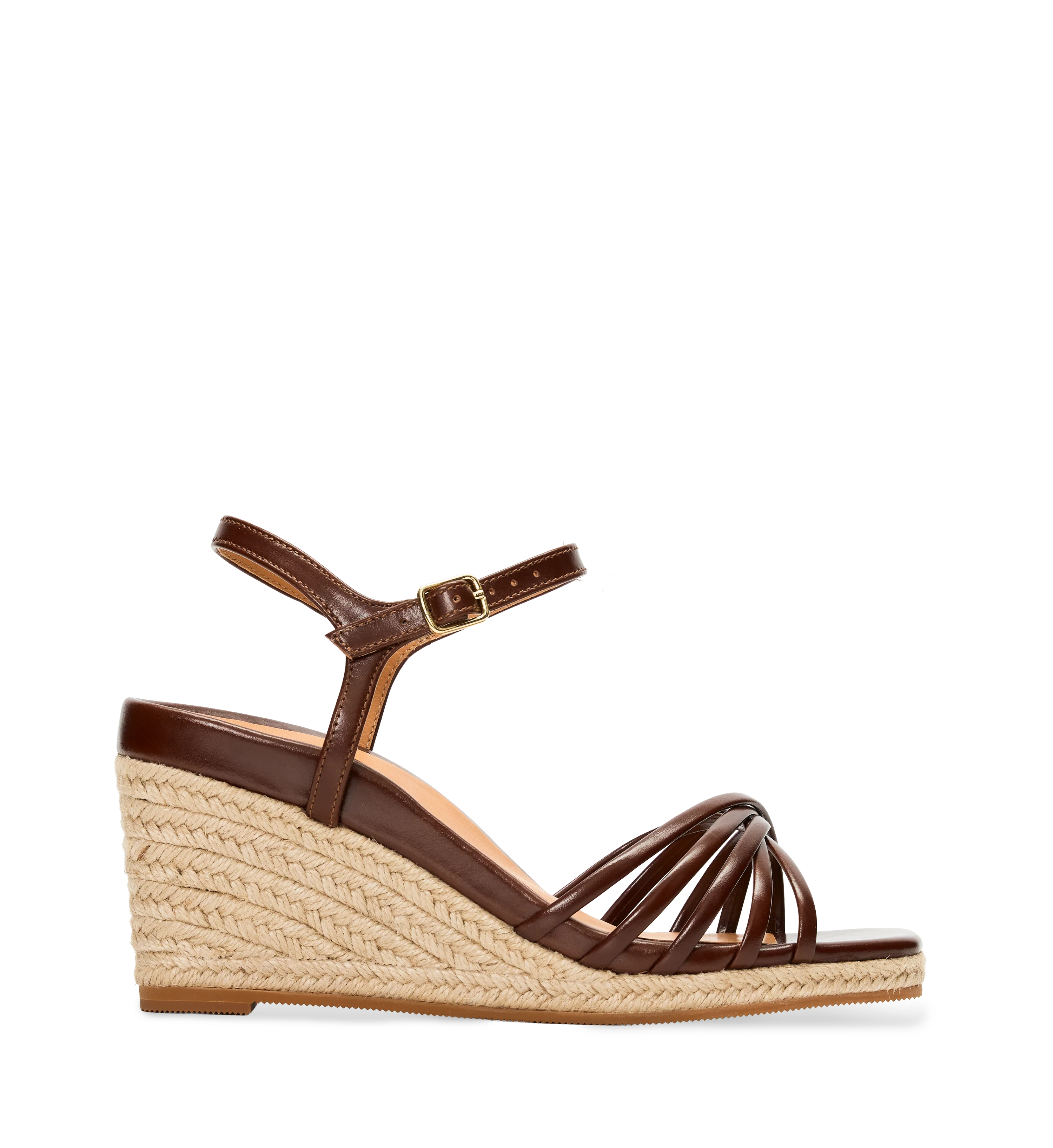 Penelopina Cocoa Brown Leather Wedges