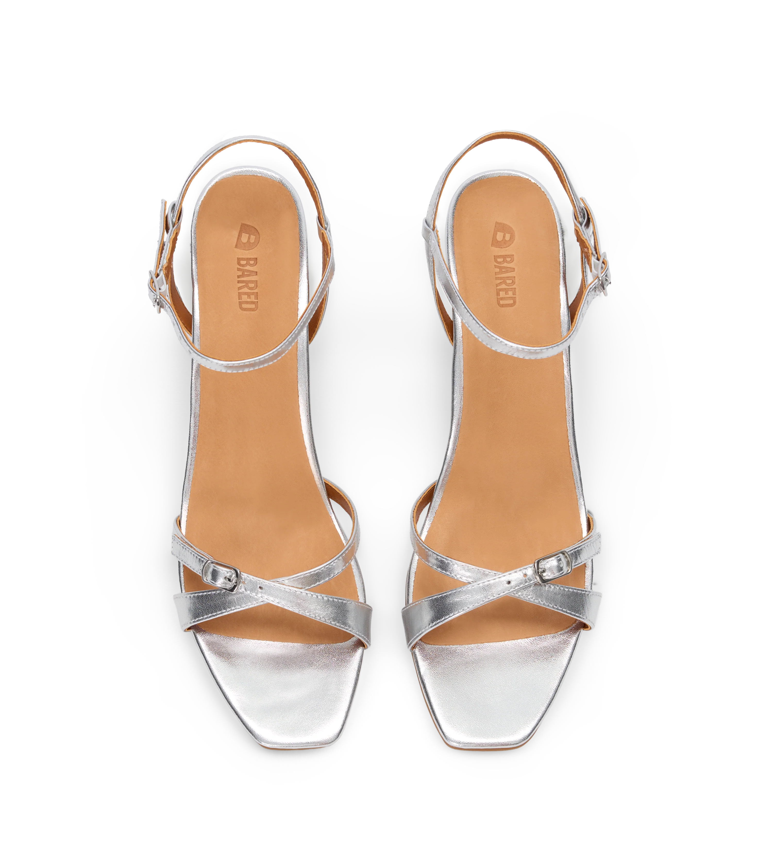 Monarch Silver Leather Low Heels