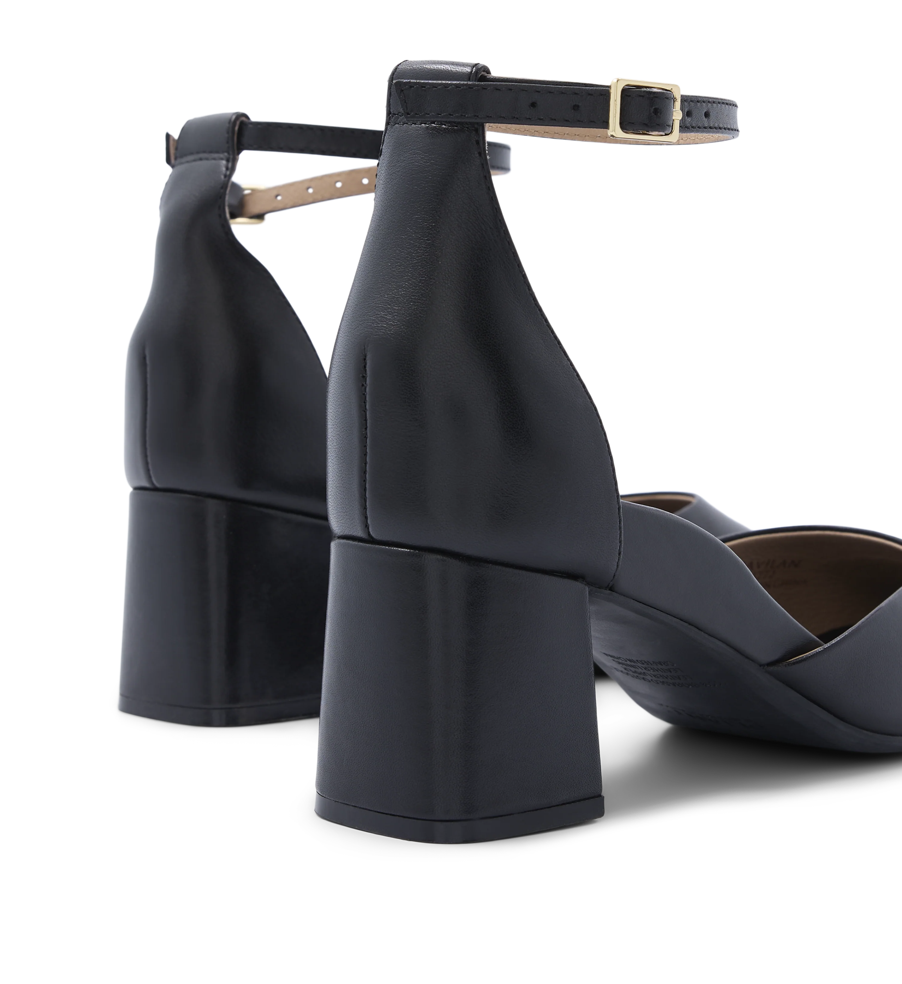 Gavilan Black Leather Low Heels