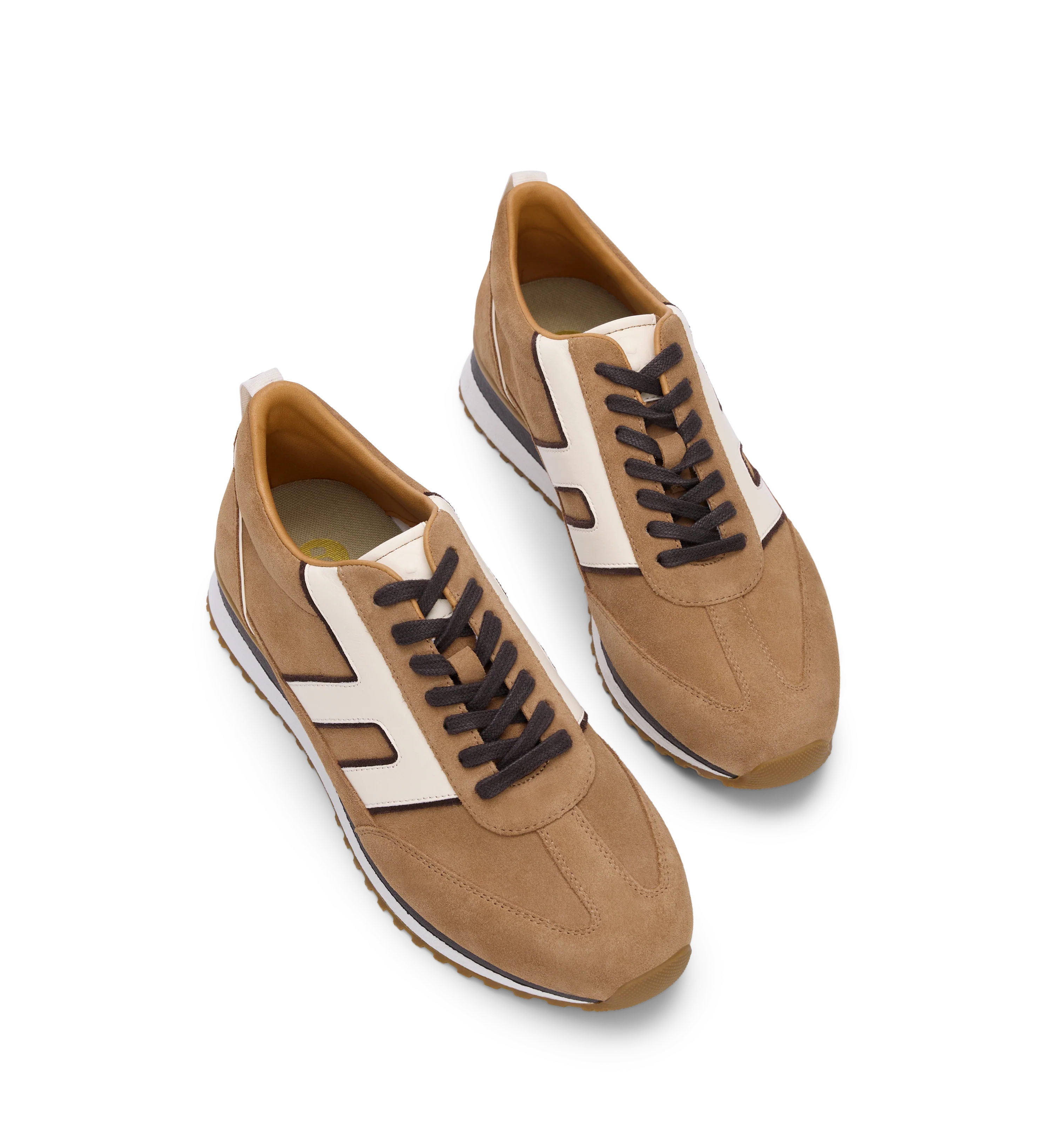 Stork Tan Suede & Leather Sneakers