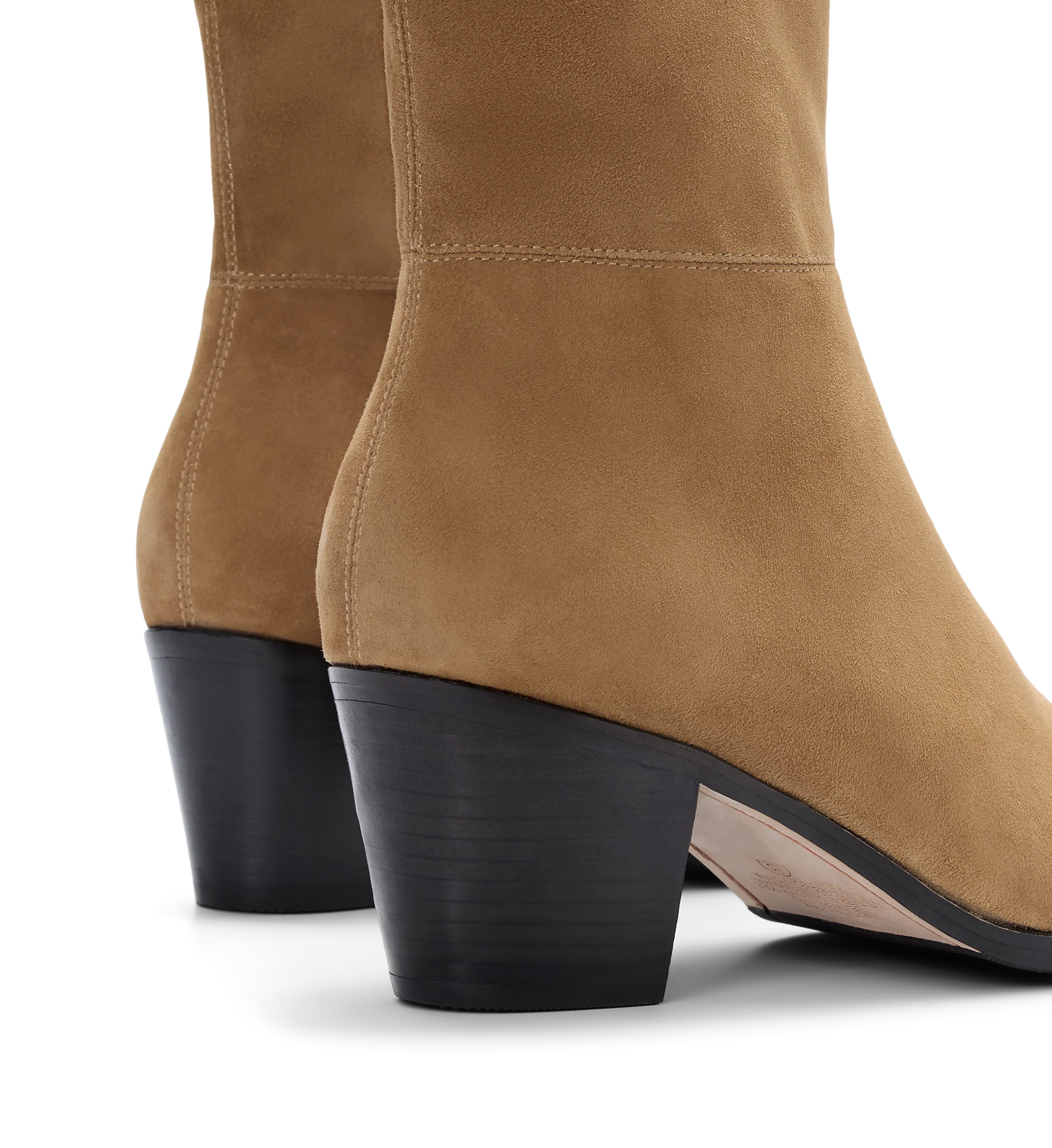 Pica Camel Suede Heeled Boots