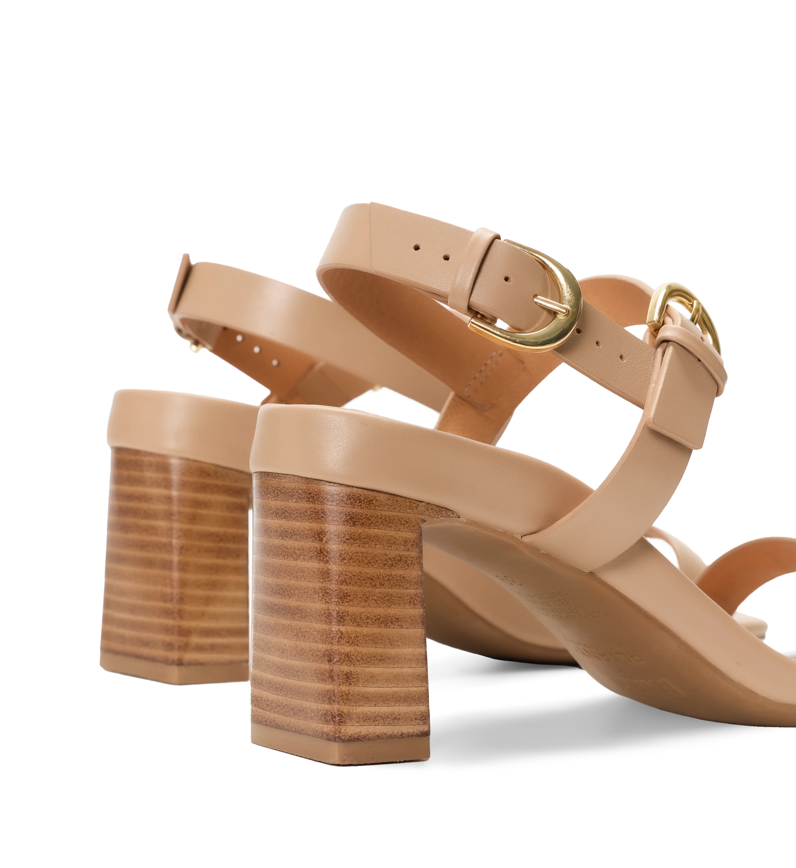 Vidua Beige Leather Low Heels