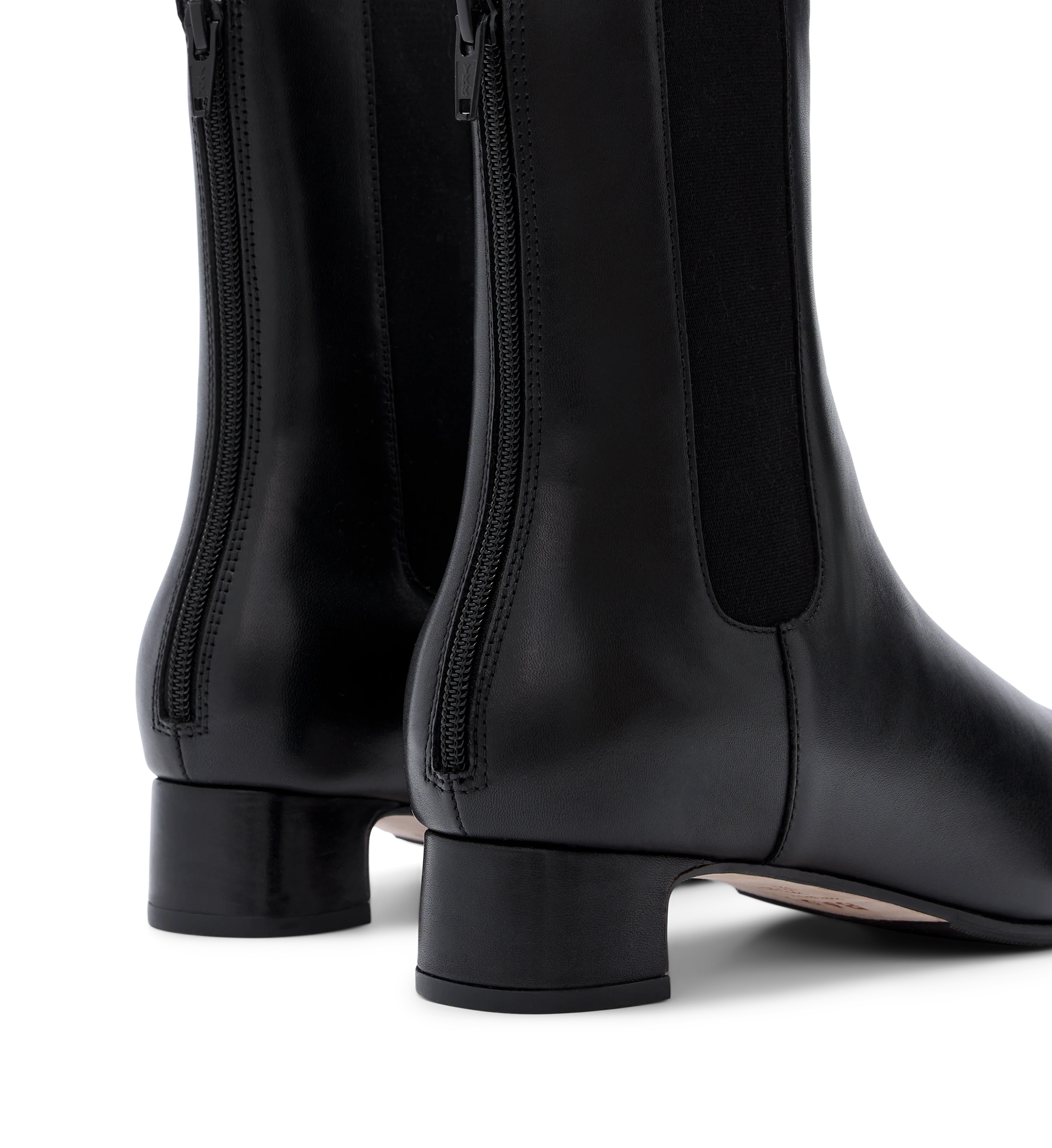 Comet Black Leather Ankle Boots