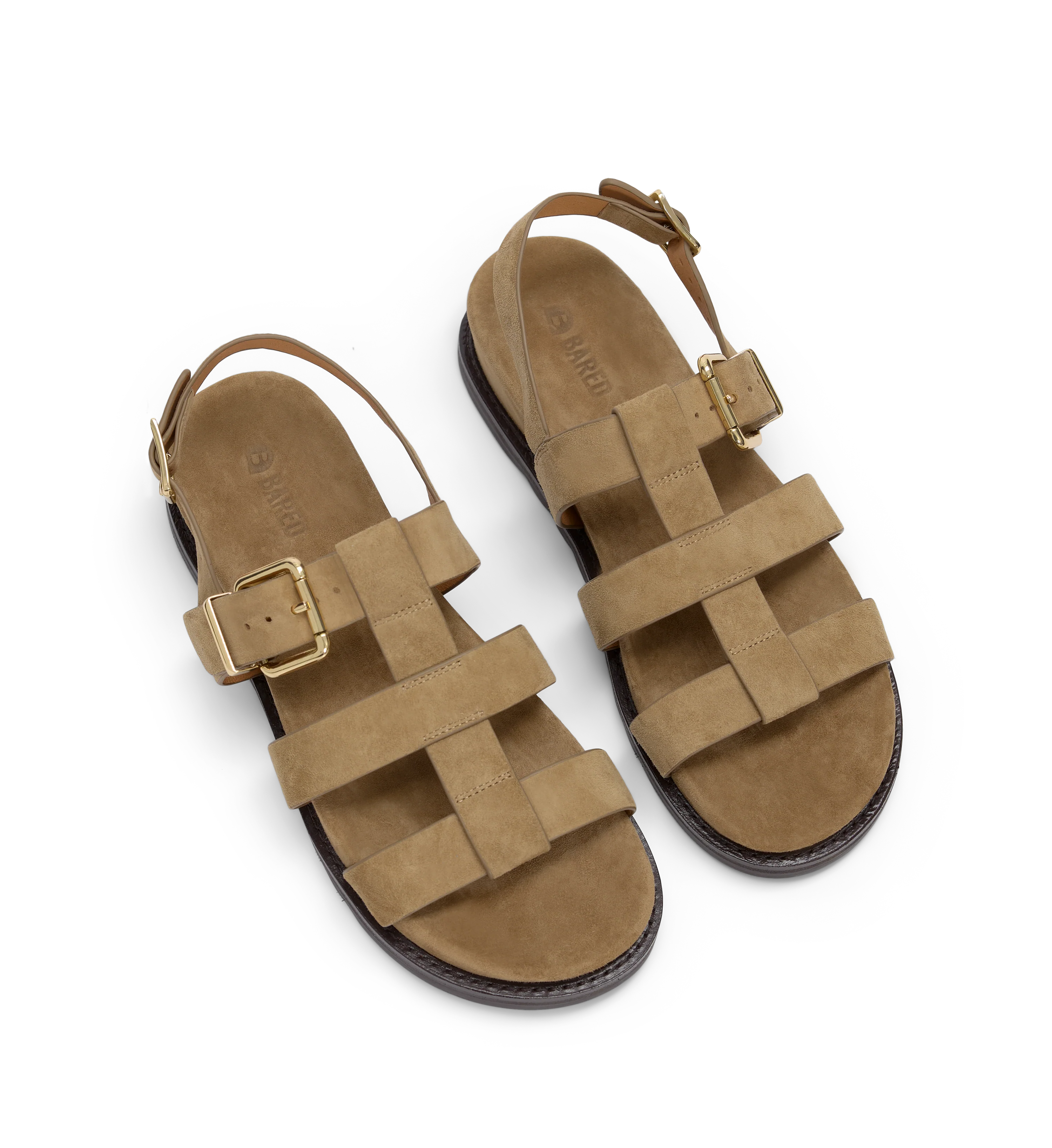 Anser Camel Suede Chunky Sandals