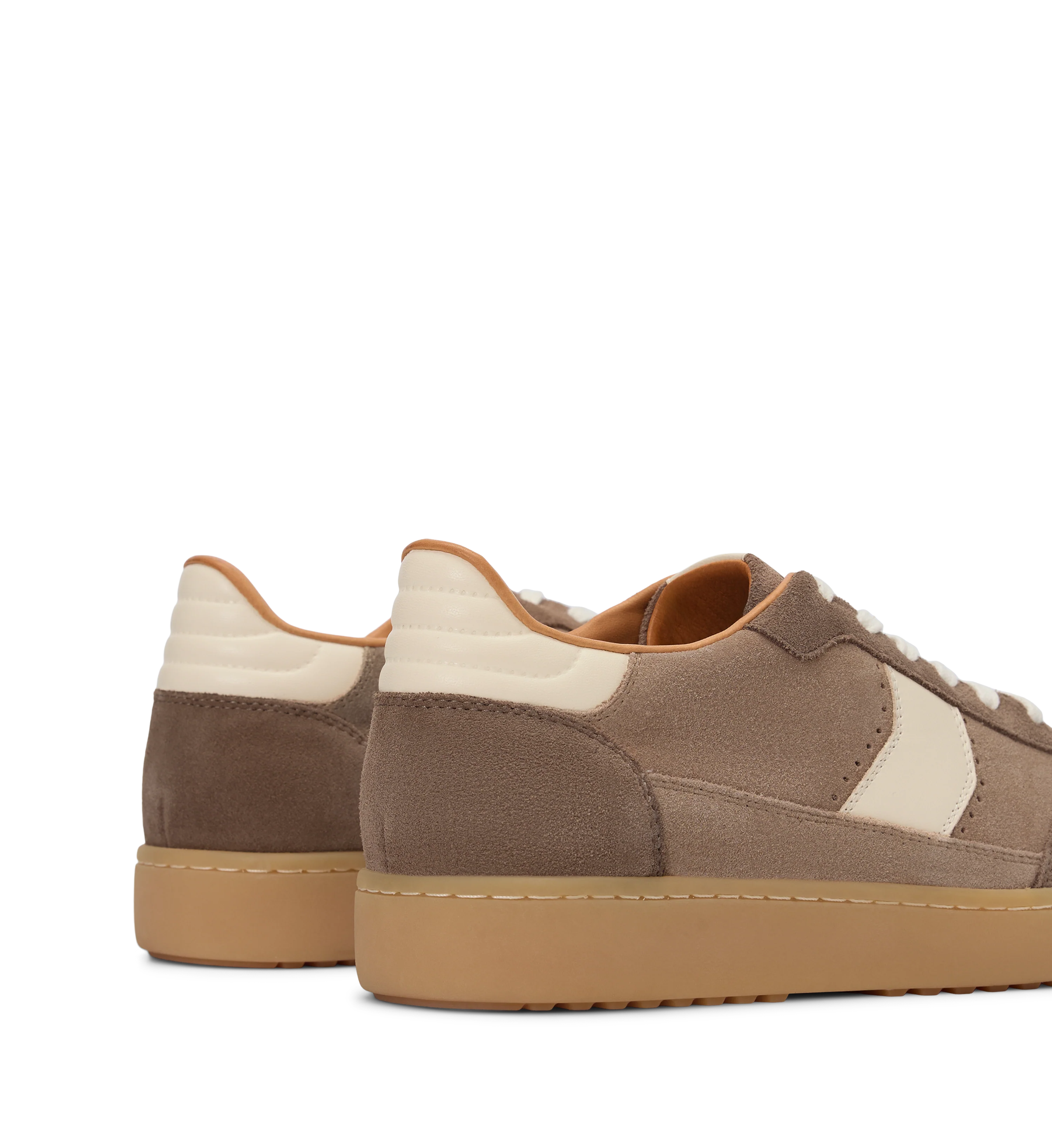Amakihi Warm Taupe Suede & Leather Sneakers