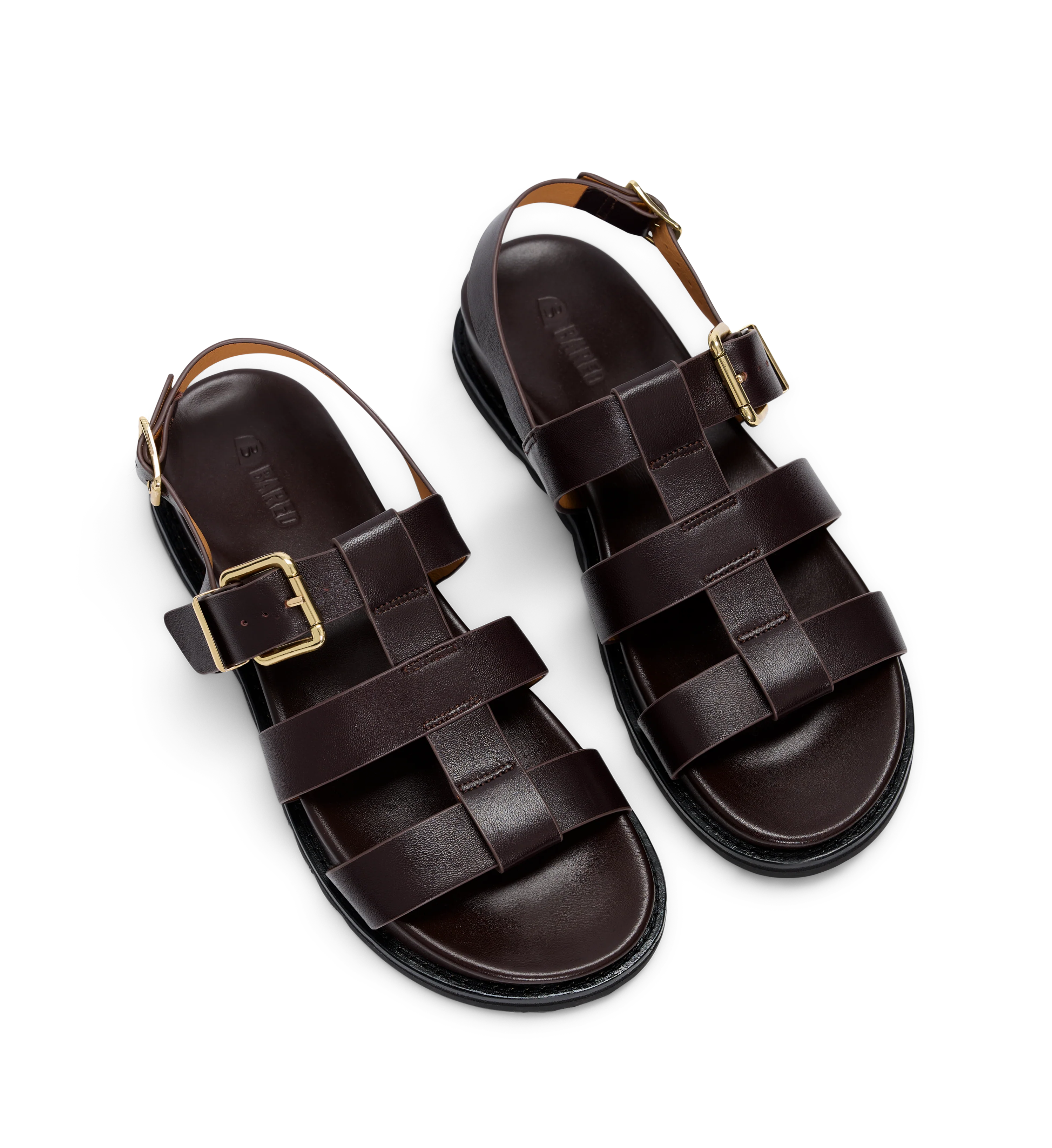 Anser Chocolate Brown Leather Chunky Sandals