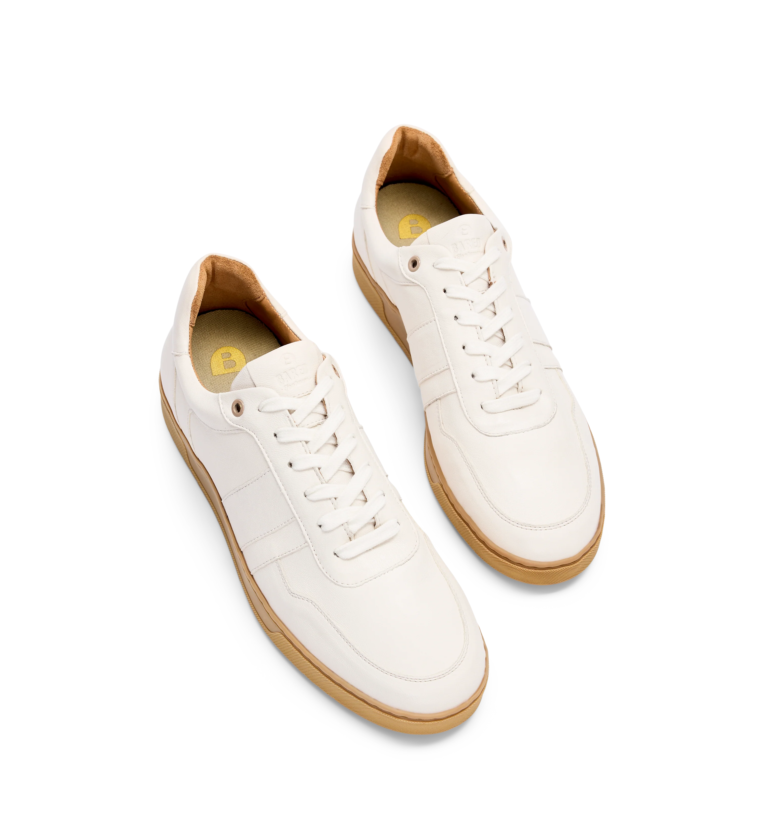 Caesium Off White Leather & Gum Sole Men's Sneakers