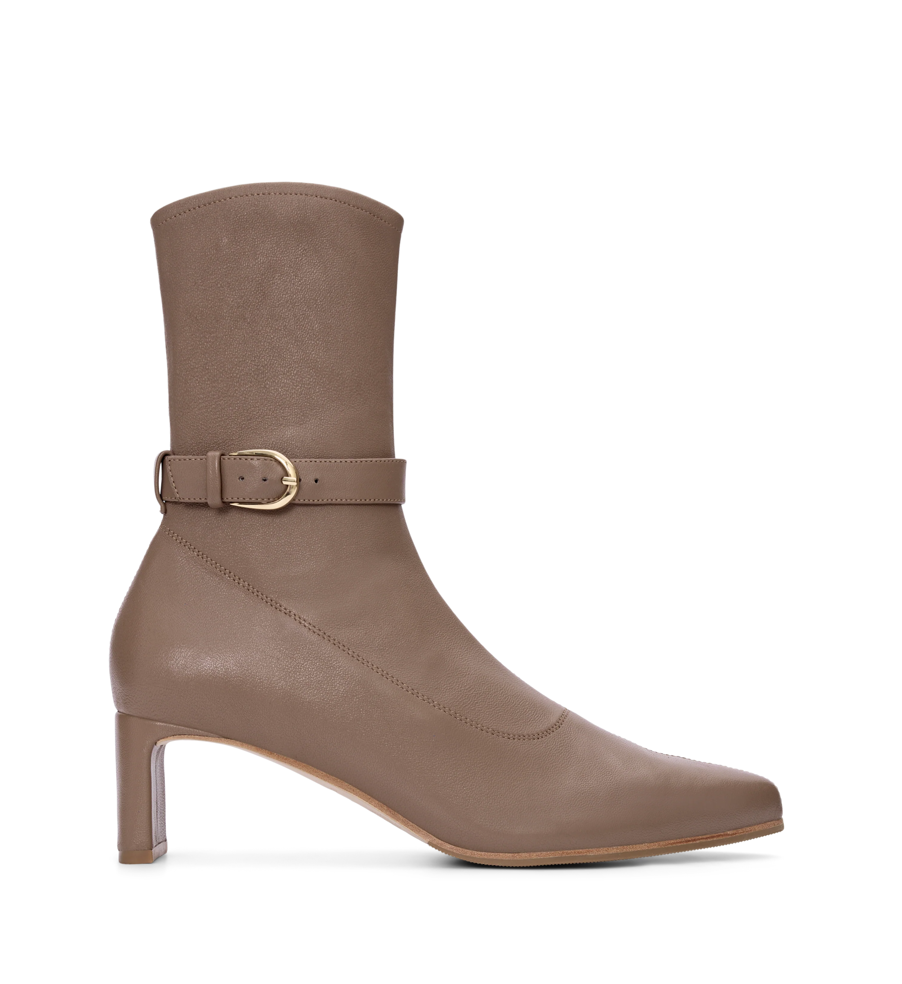 Trocaz Mushroom Stretch Leather Heeled Boots
