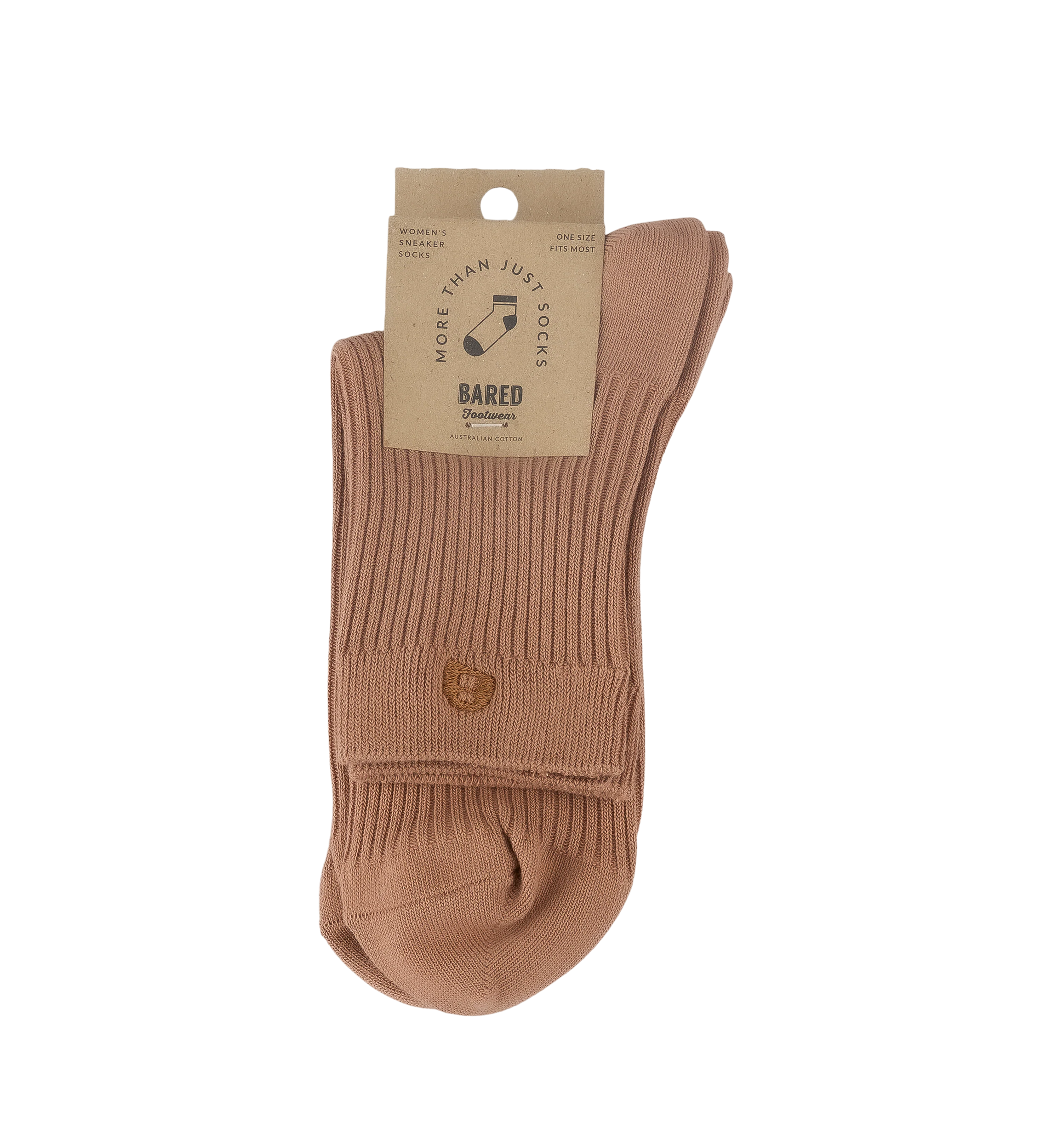 Womens Sneaker Socks 2pk Terracotta Cotton Blend