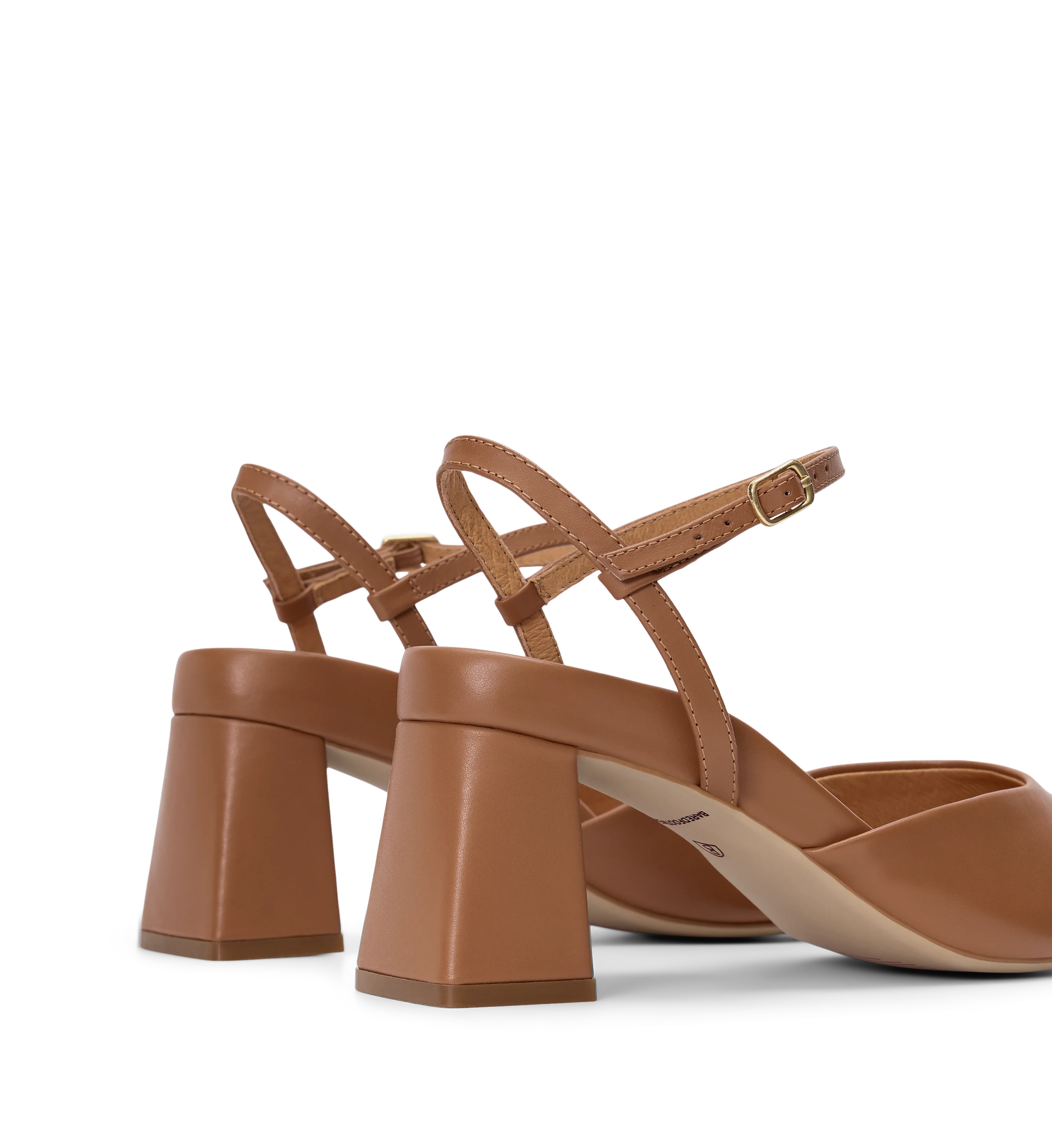 Calandra Light Tan Leather Low Heels