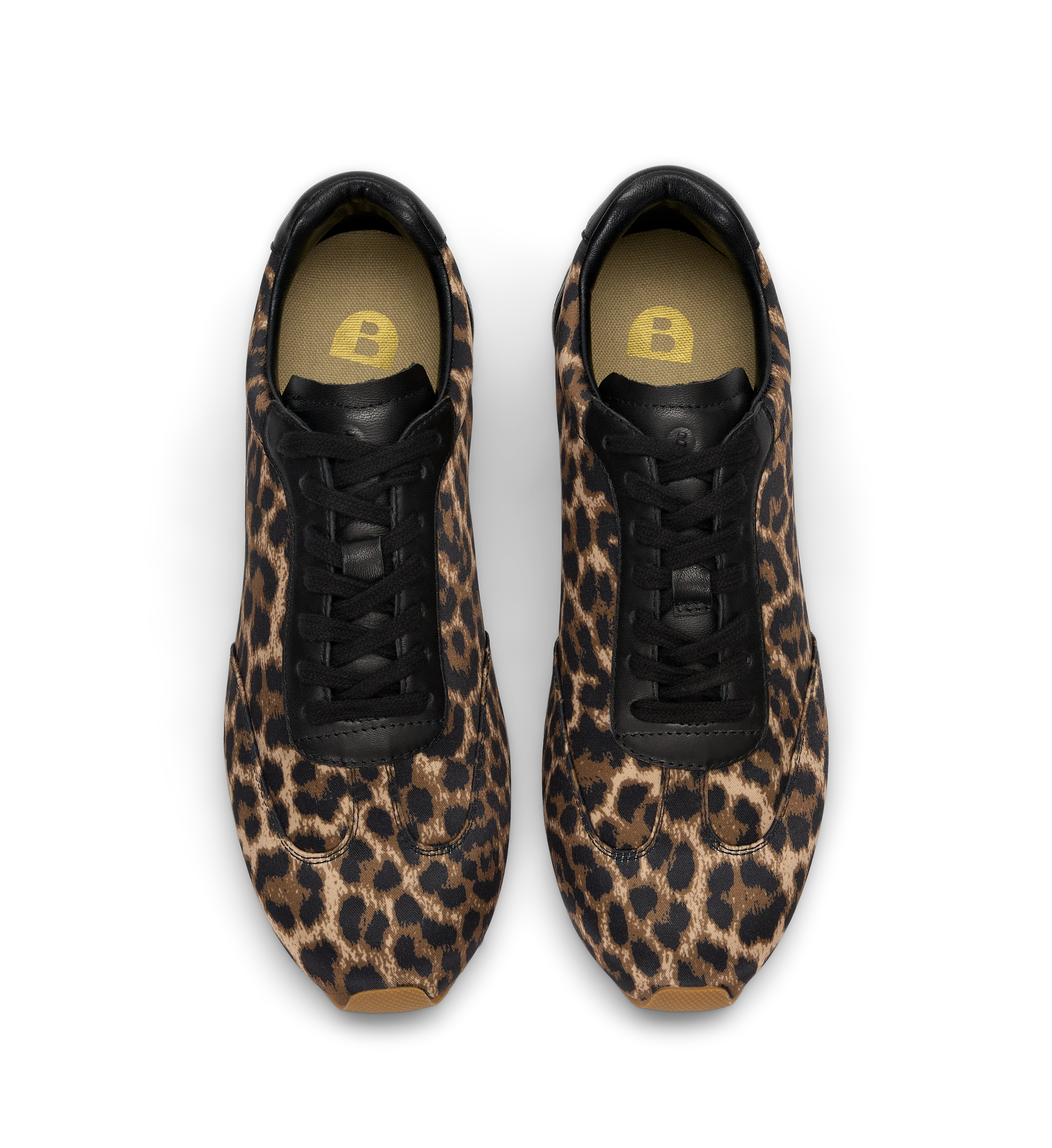 Gavia Leopard Print Satin & Leather Sneakers