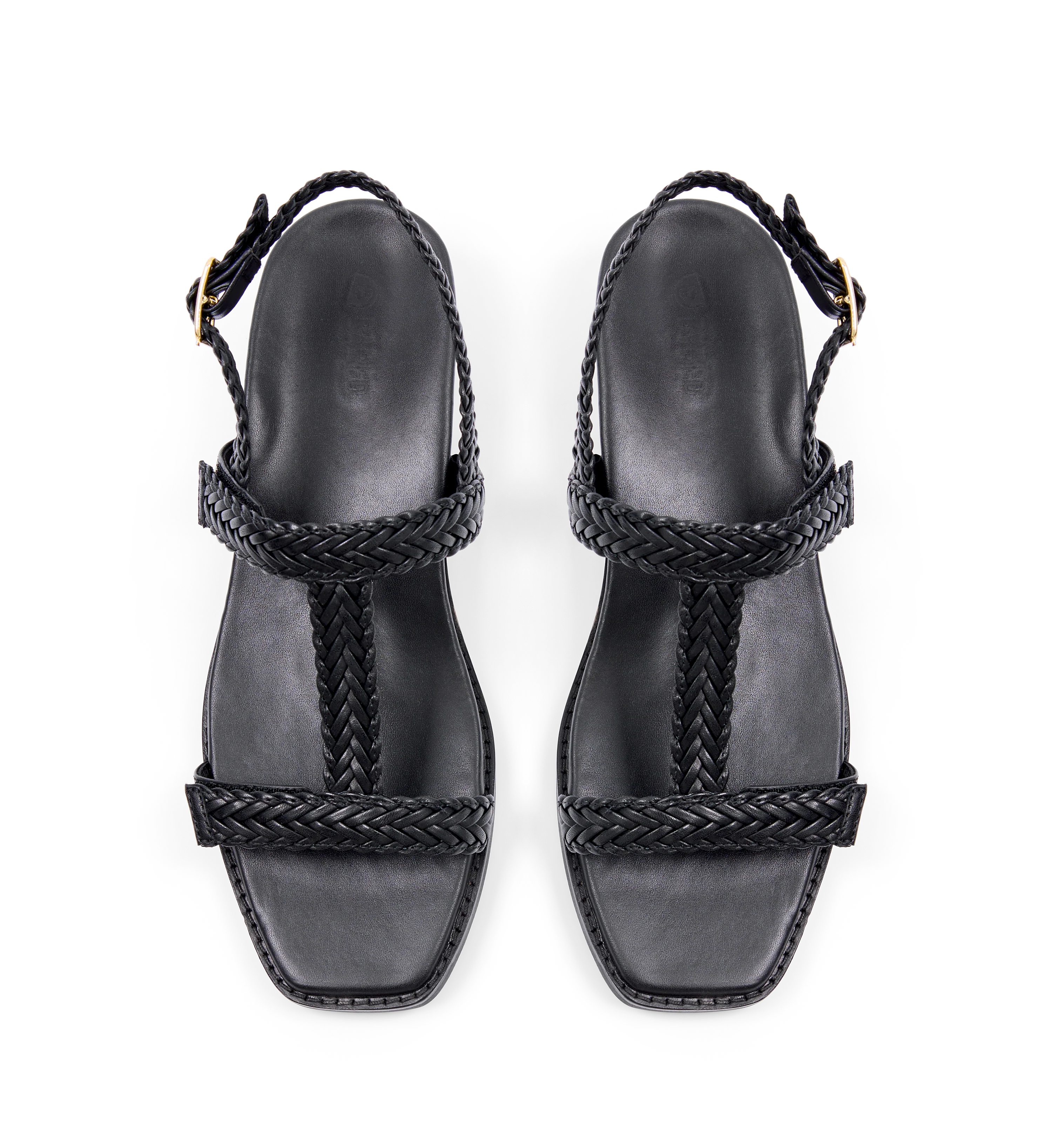 Anhinga Black Leather Sandals