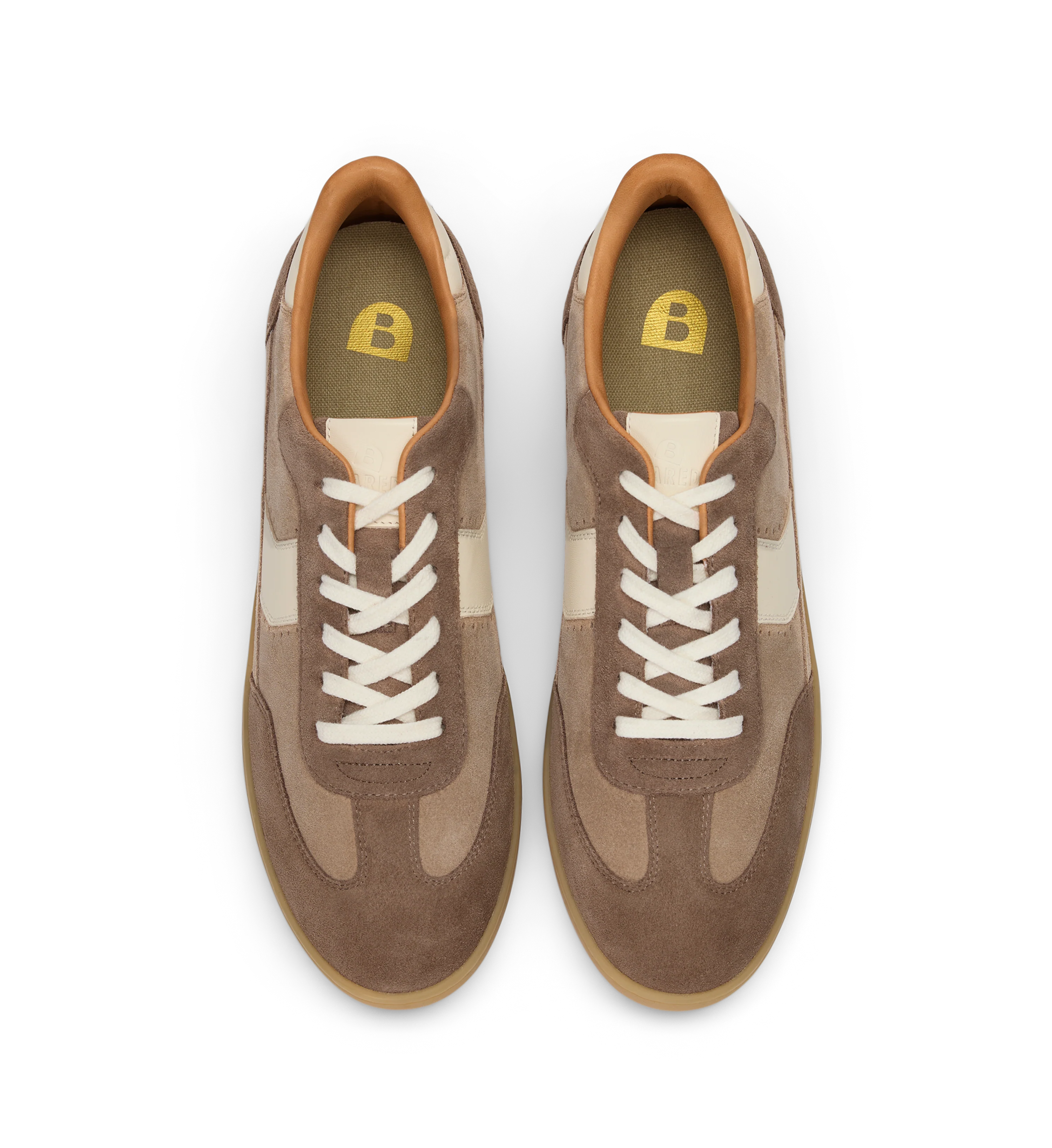 Amakihi Warm Taupe Suede & Leather Sneakers
