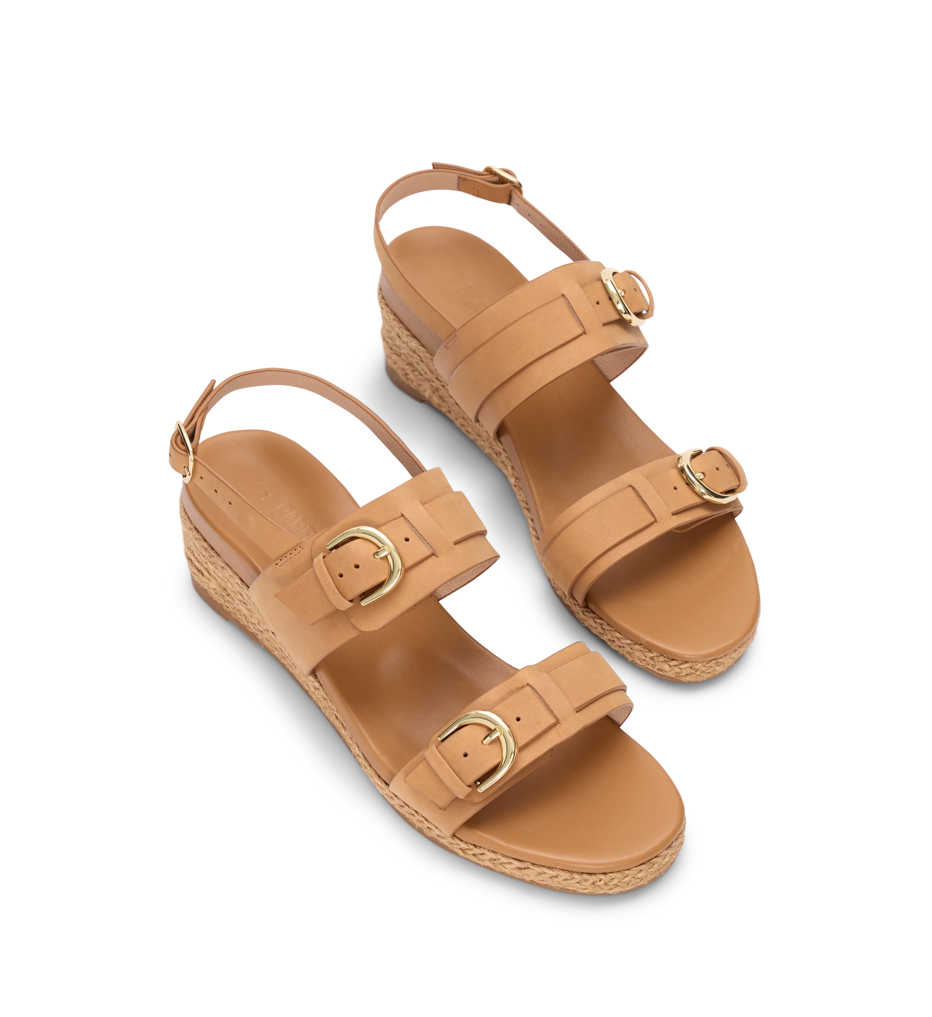 Lanio Tan Leather Wedges