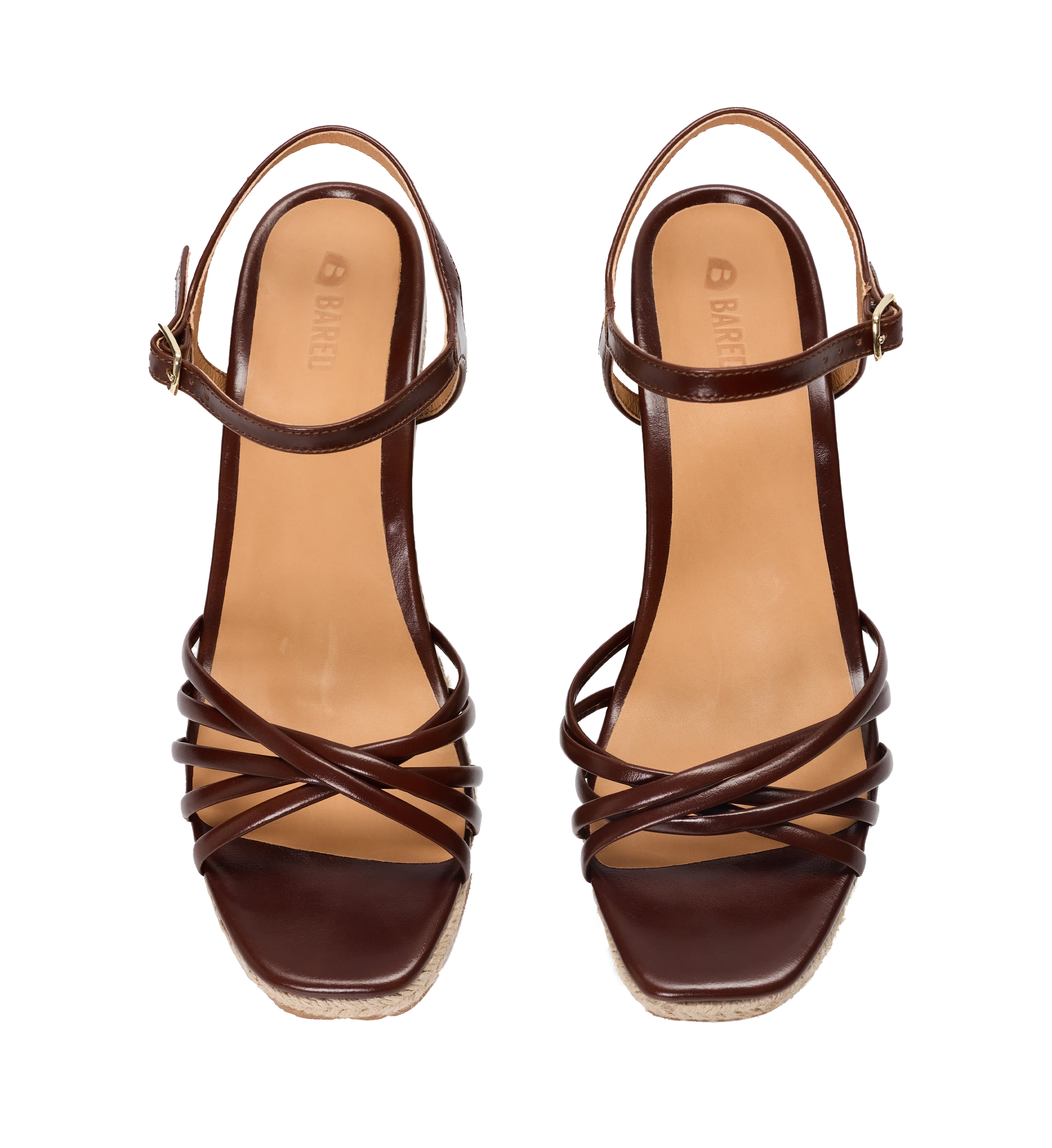 Penelopina Cocoa Brown Leather Wedges
