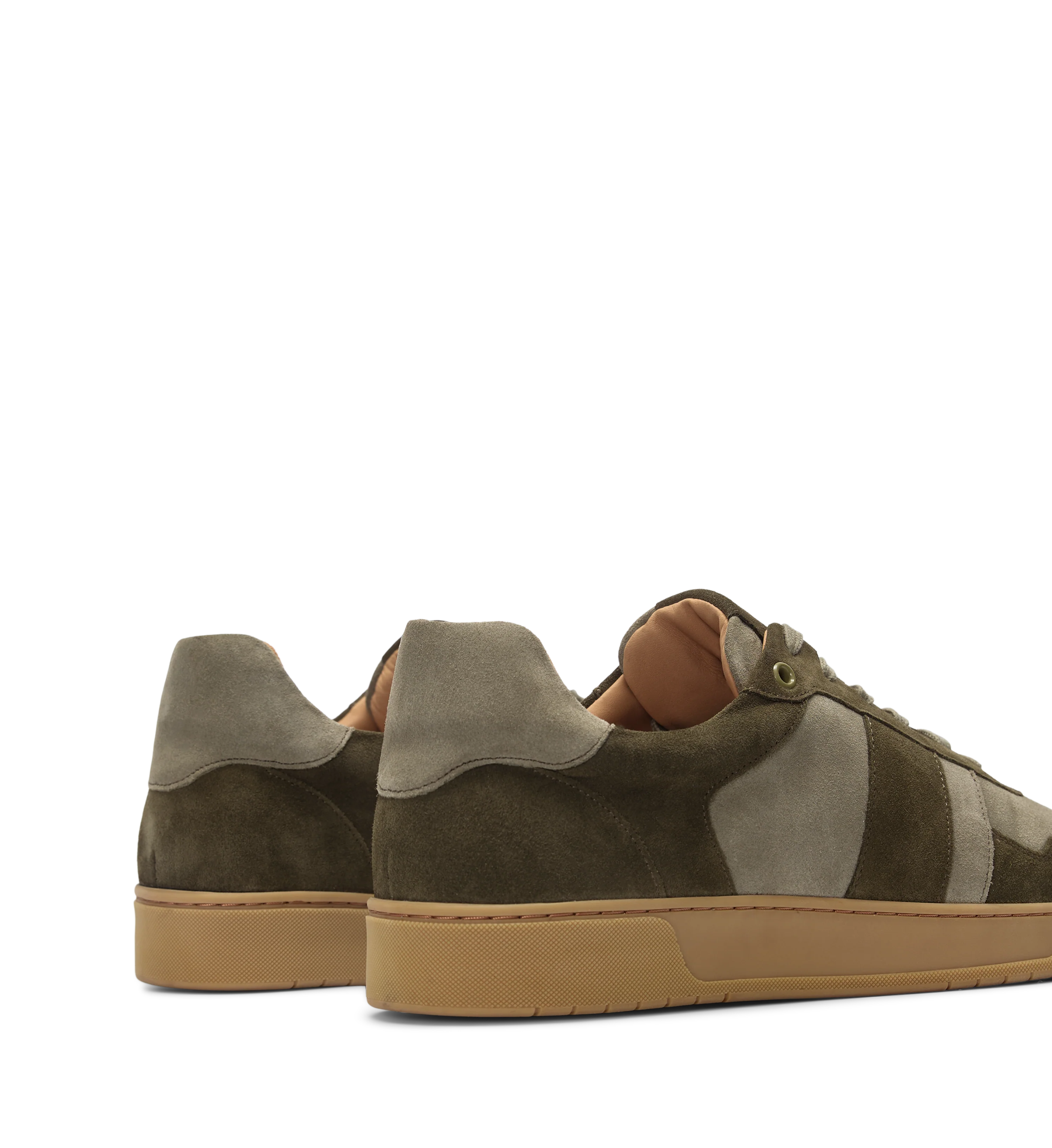 Caesium Olive Green Suede Men's Sneakers