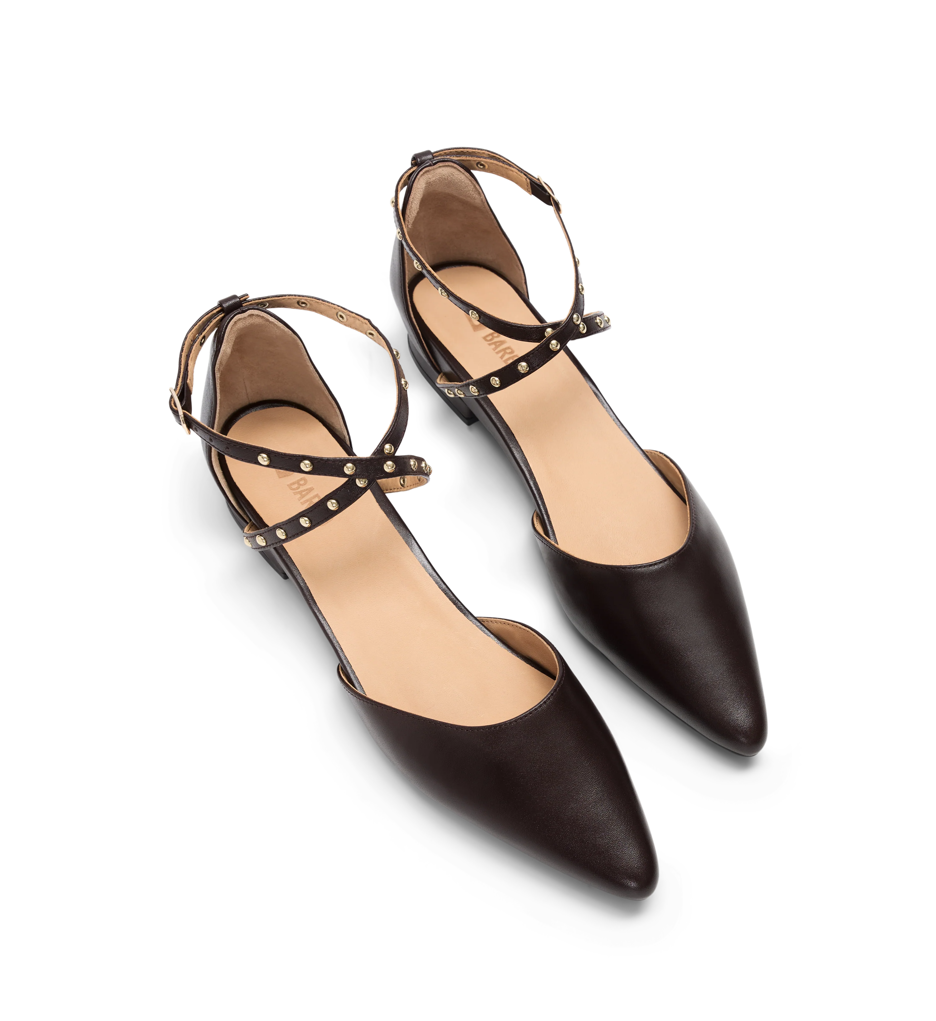 Grackle Chocolate Brown Leather Flats