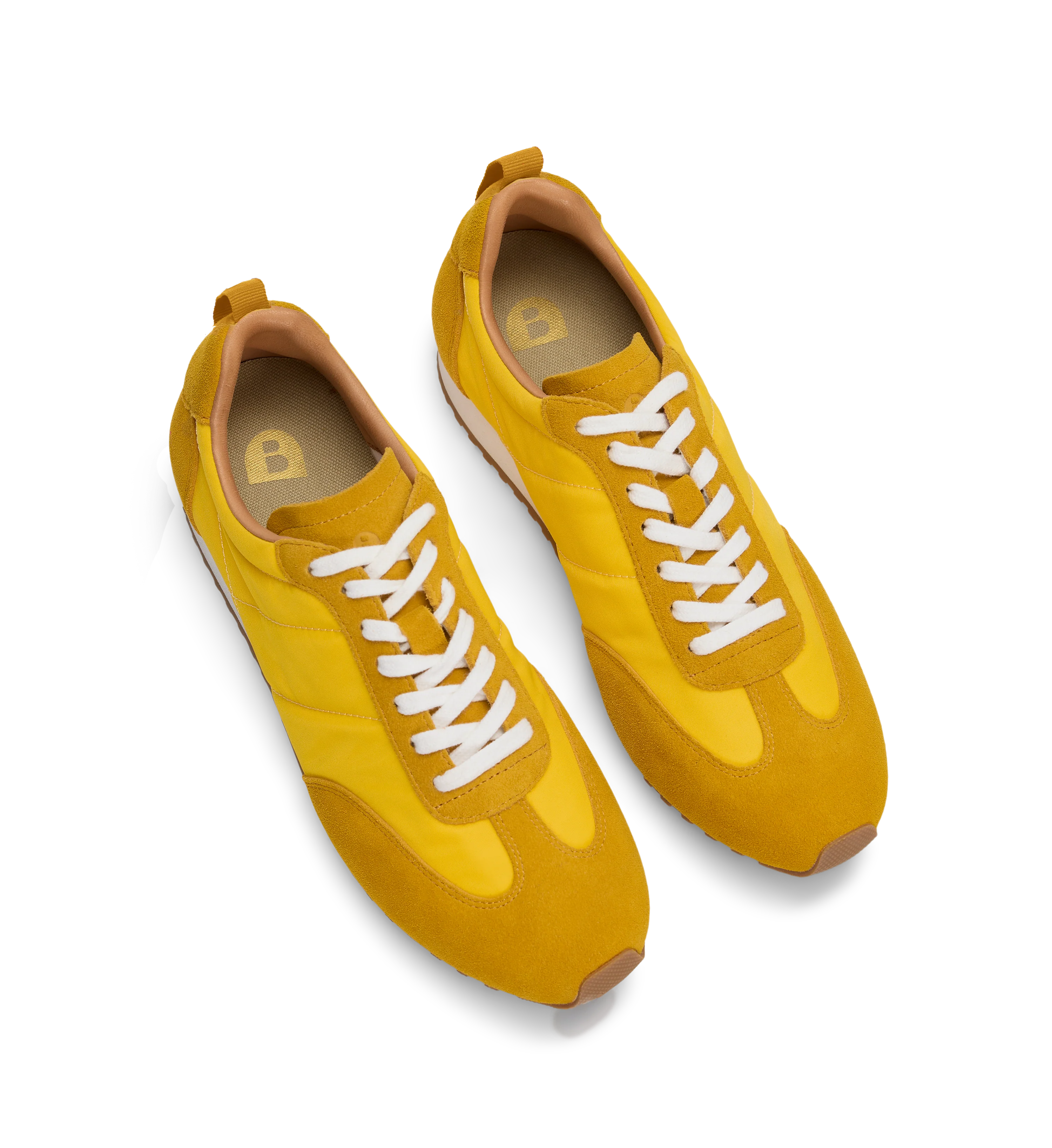 Gavia Mustard Ripstop & Suede Sneakers