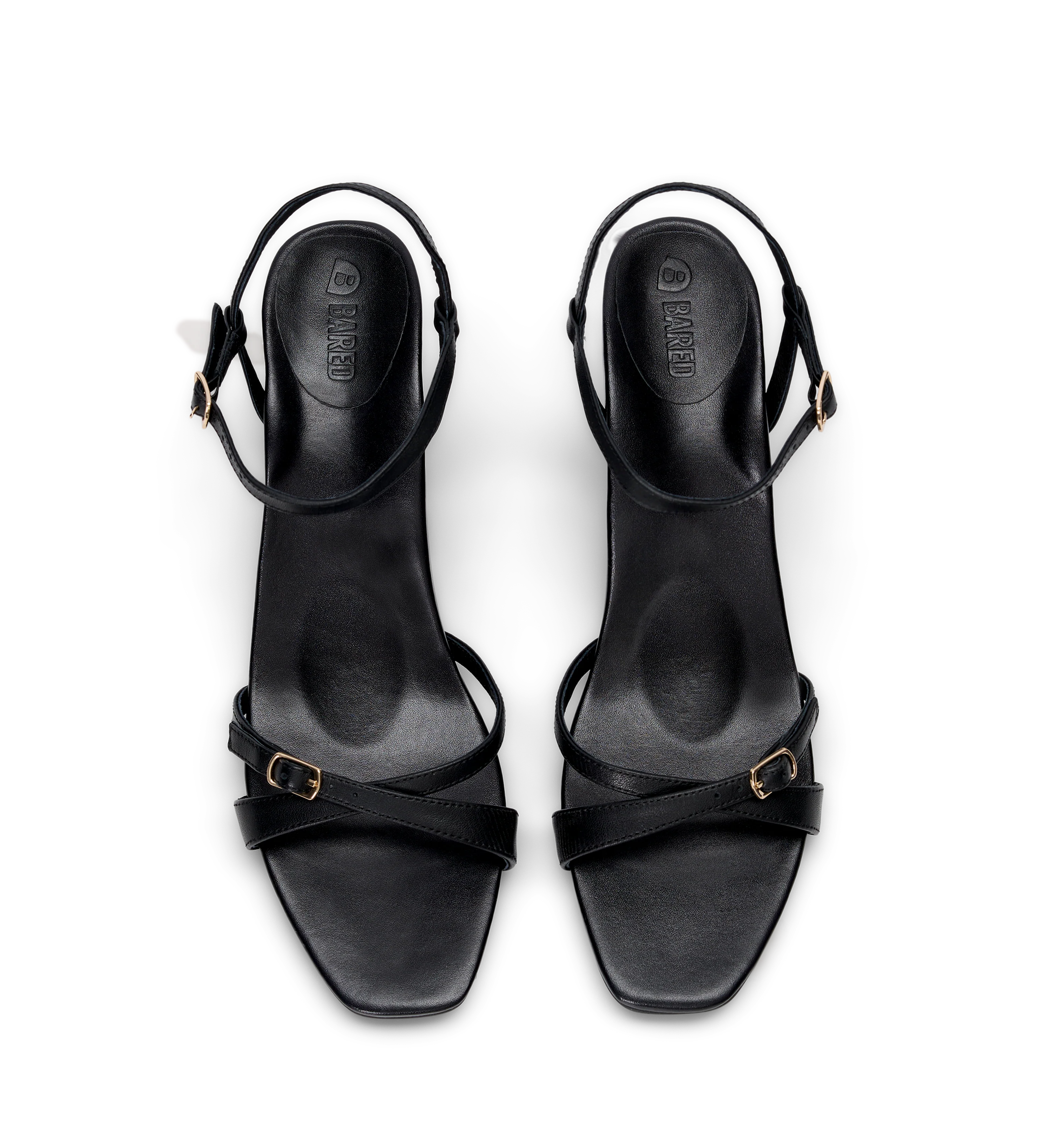 Monarch Black Leather Dressy Heels