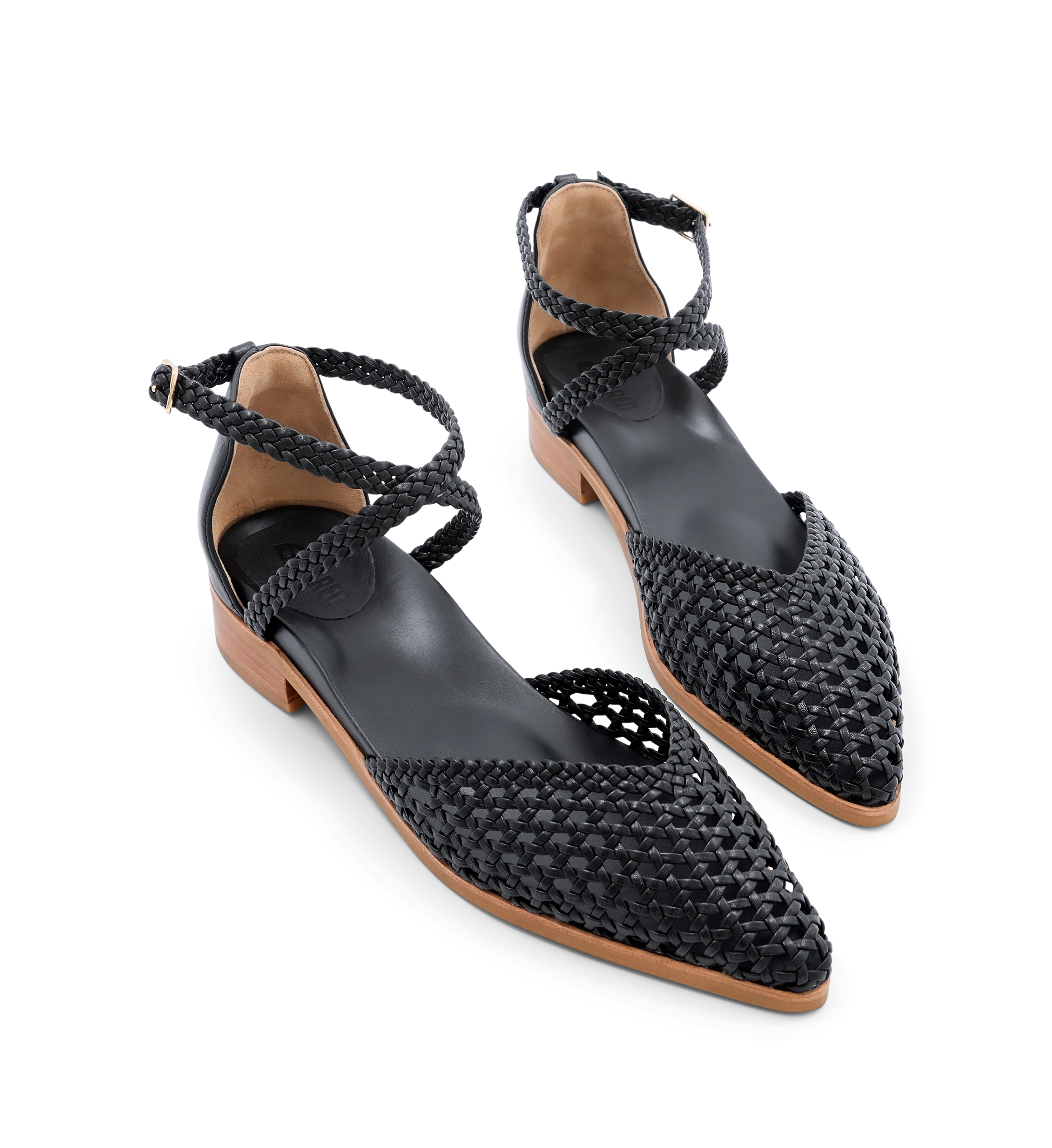 Finchbill Black Leather Sandals