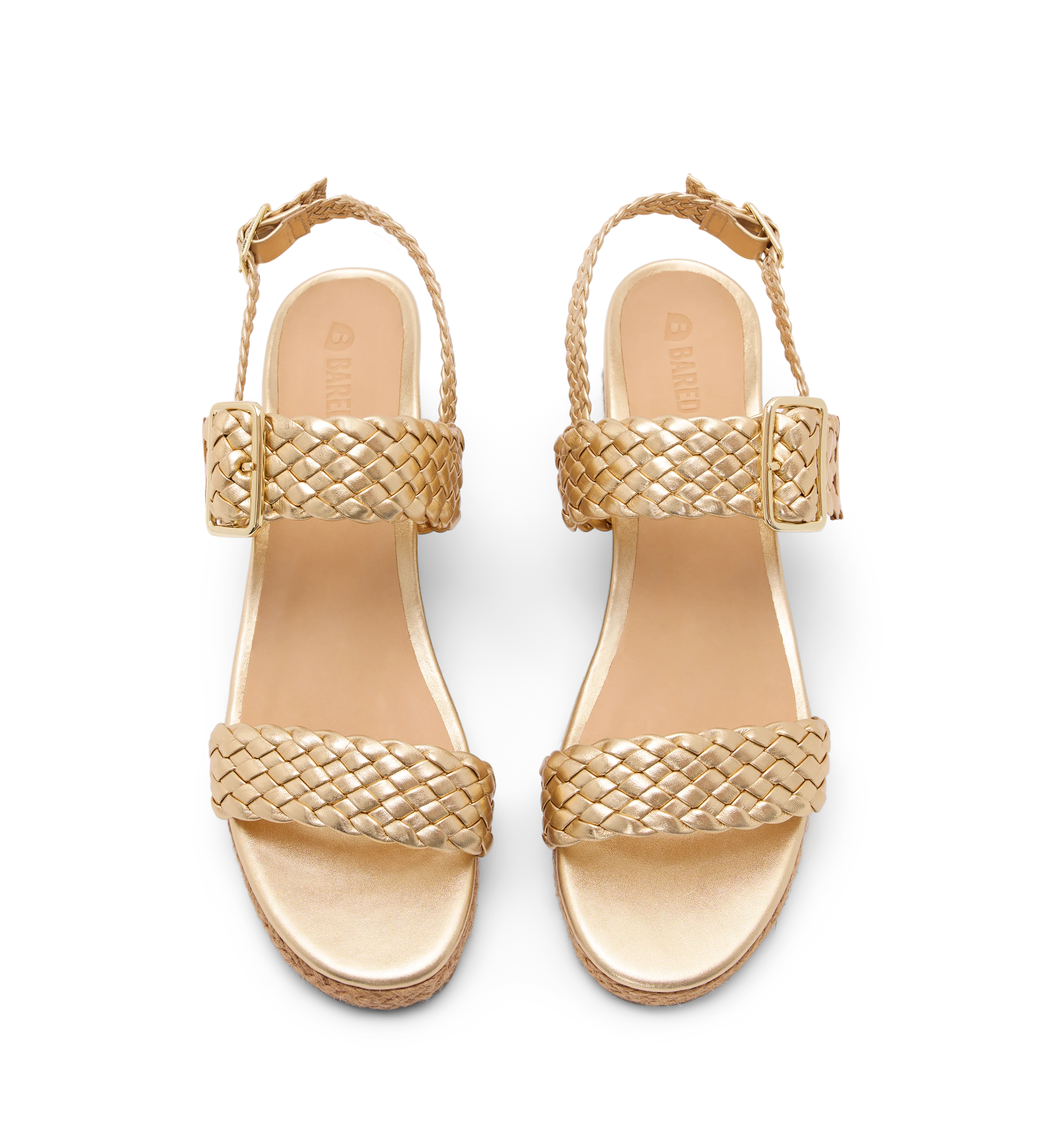 Gallito Gold Leather Wedges