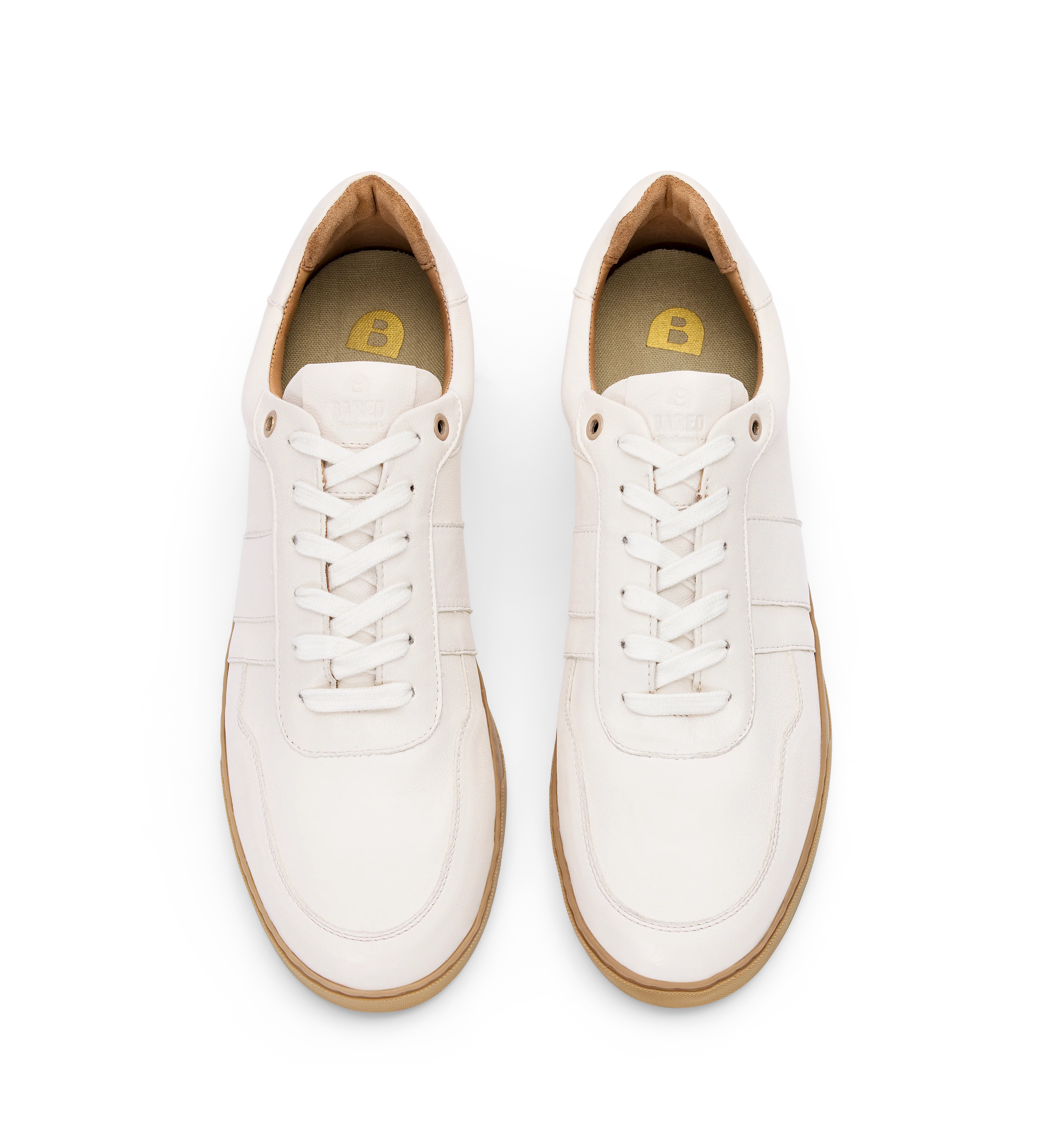 Caesium Off White Leather & Gum Sole Men's Sneakers