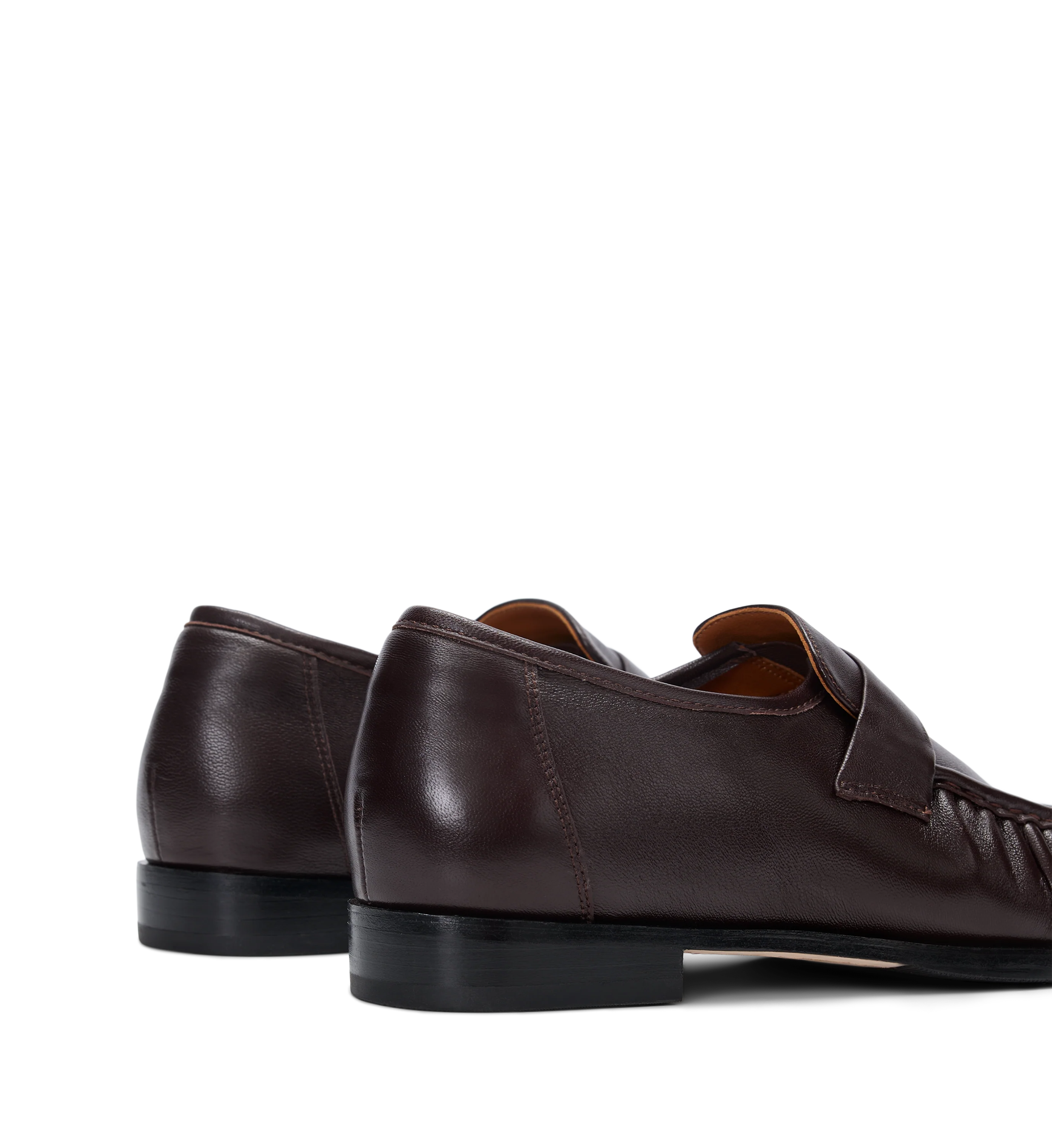 Chauna Chocolate Brown Leather Loafers