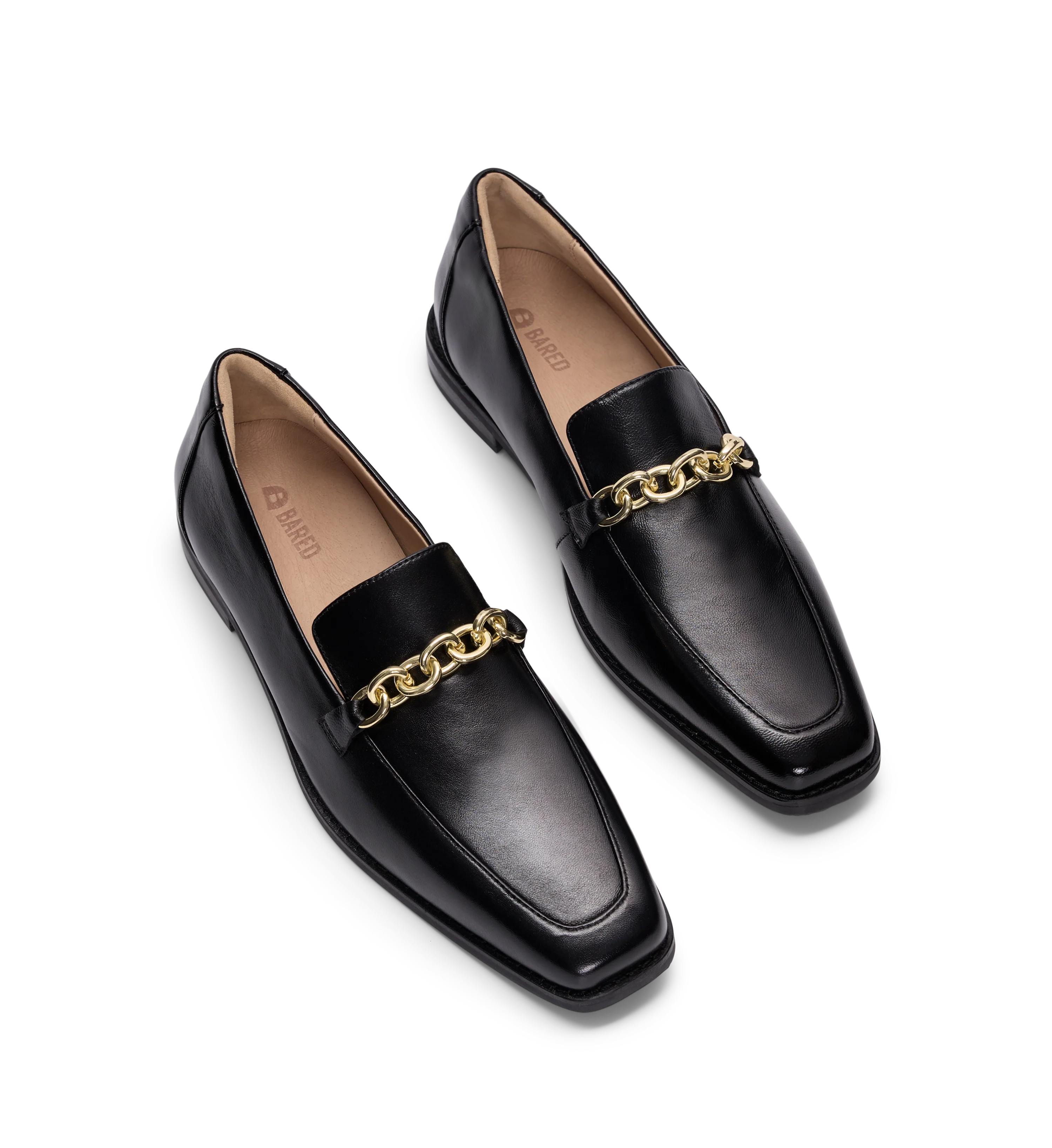 Whooper Black Leather & Hardware Loafers