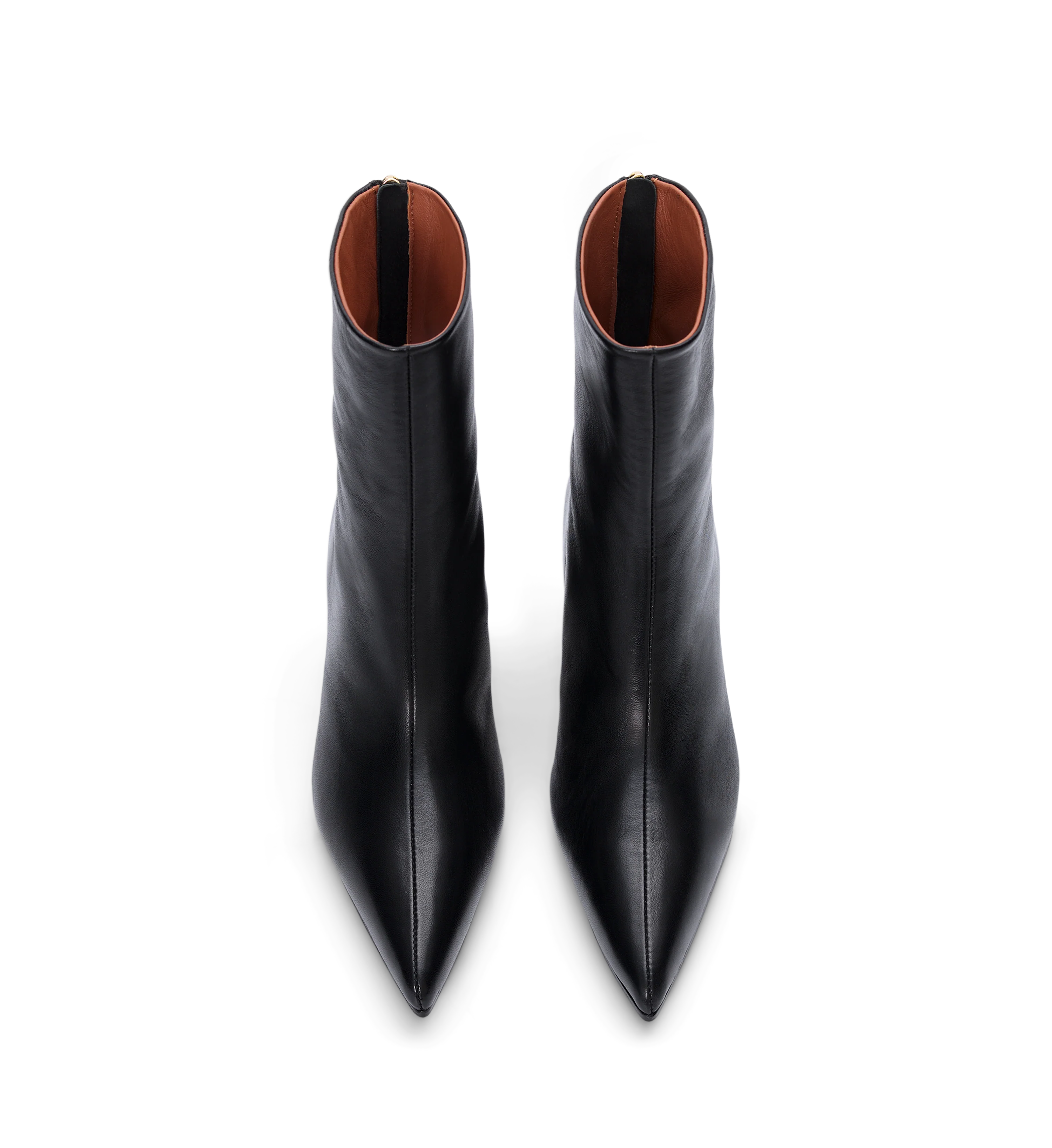 Mino Black Leather Heeled Boots