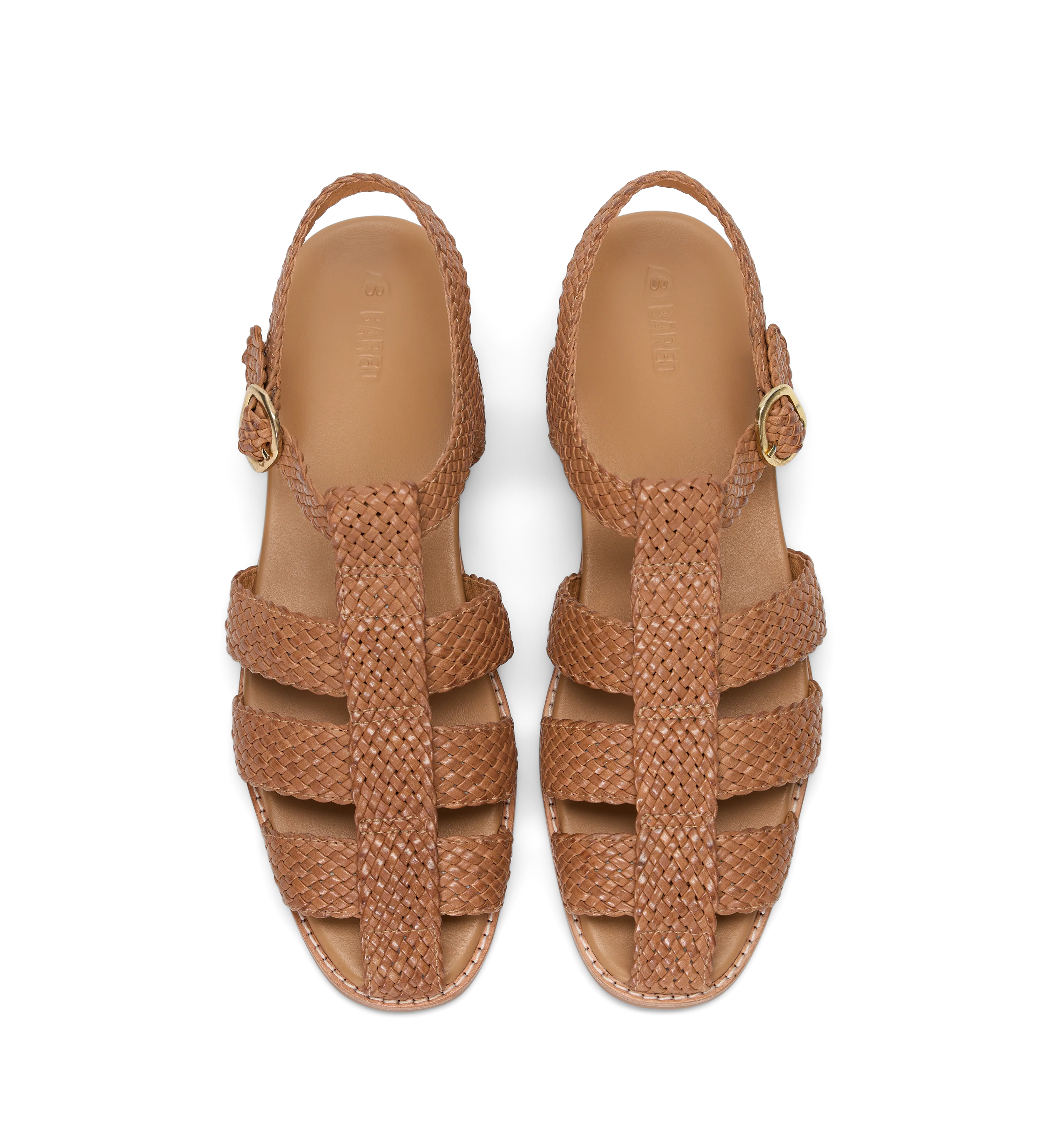 Kookaburra Light Tan Woven Leather Casual Flats