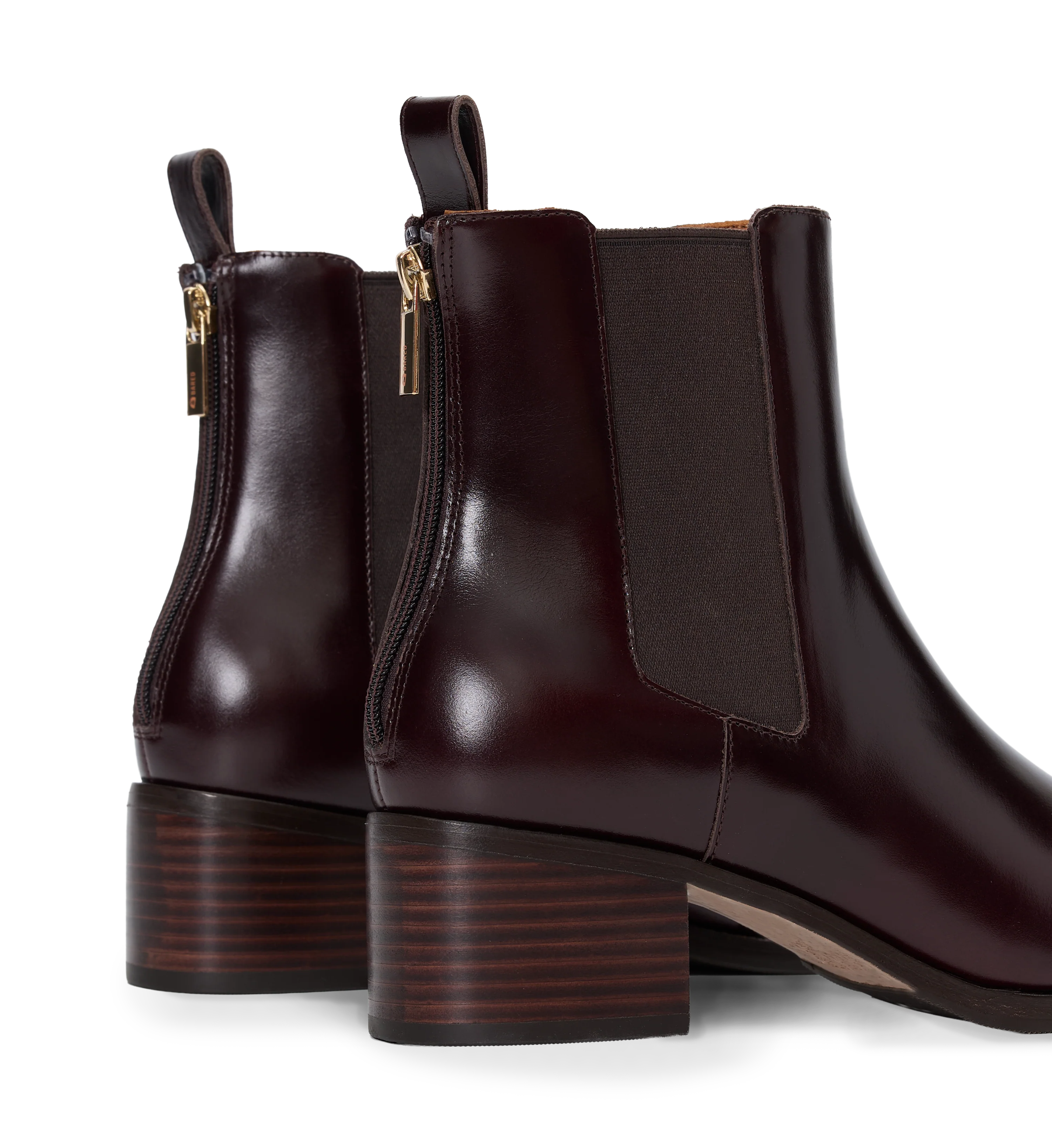 Dodo Mahogany Brown Boxed Leather Heeled Boots