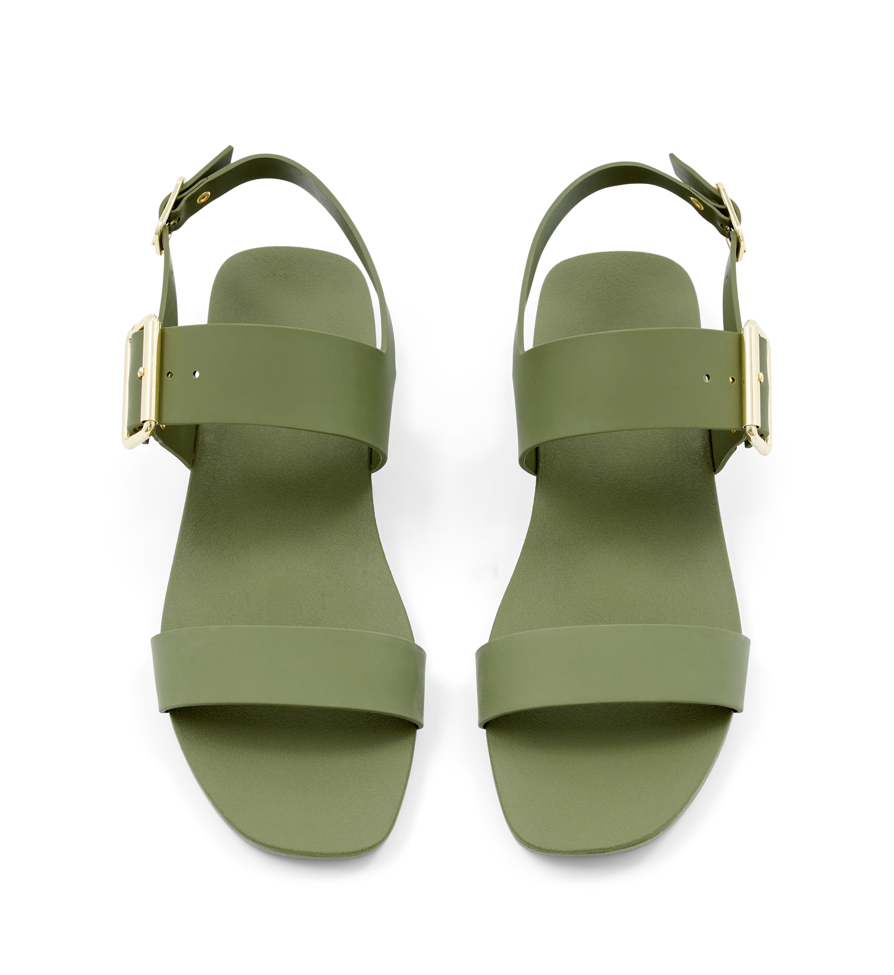 Sanderlings Olive Rubber Flat Sandals