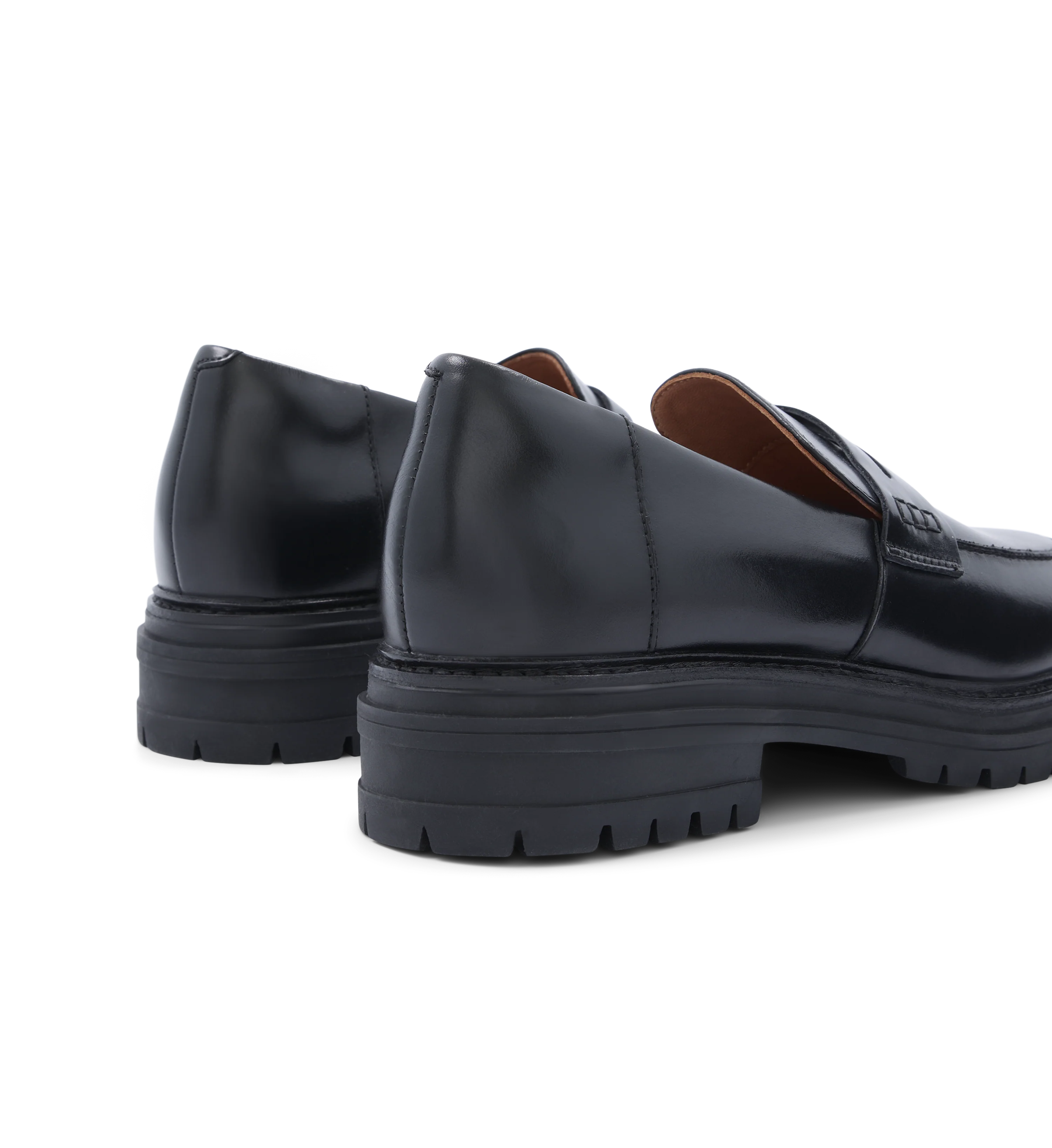 Wedgebill Black Boxed Leather Loafers