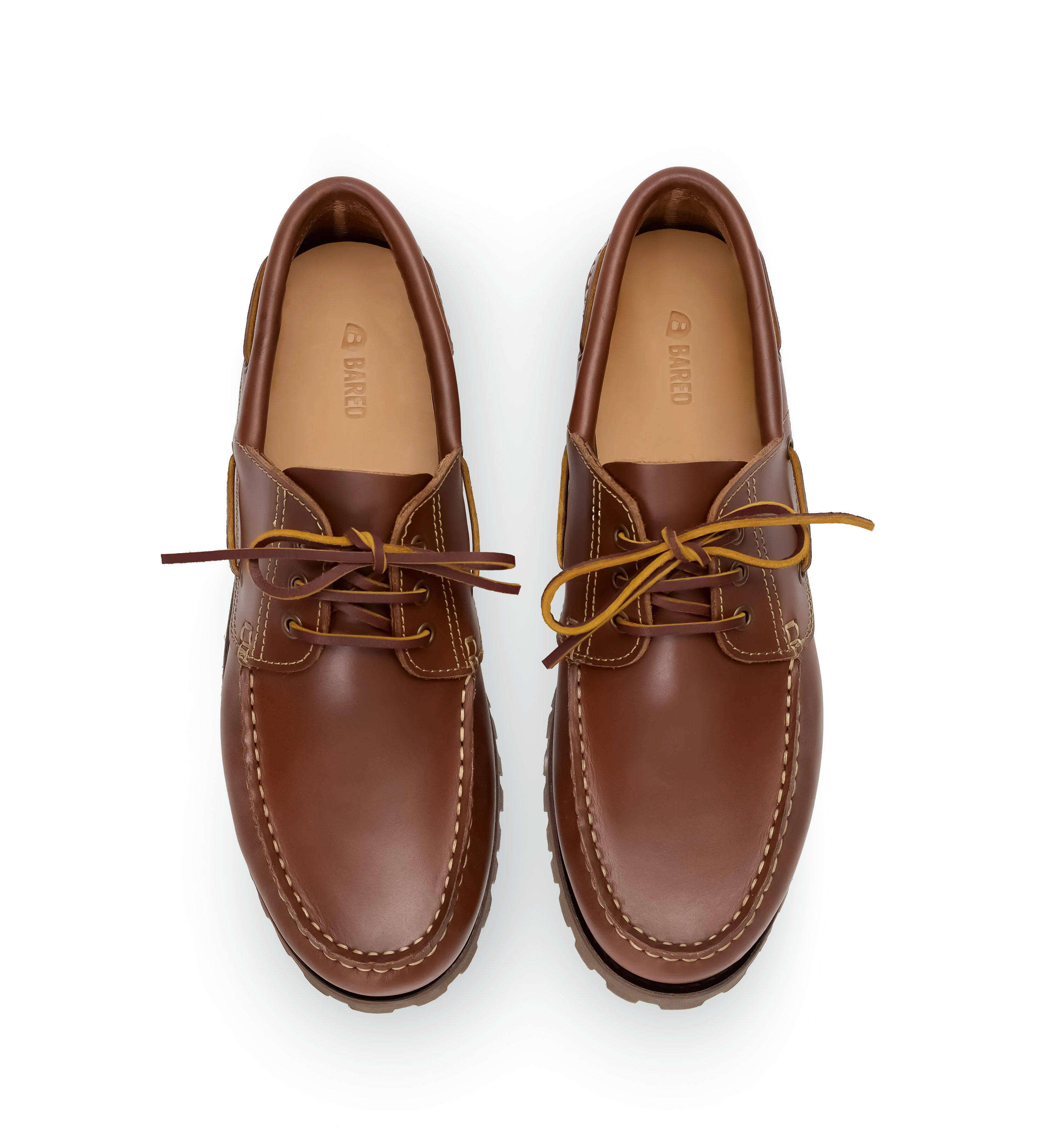 Vitallium Cognac Tan Leather Men's Casual Shoes