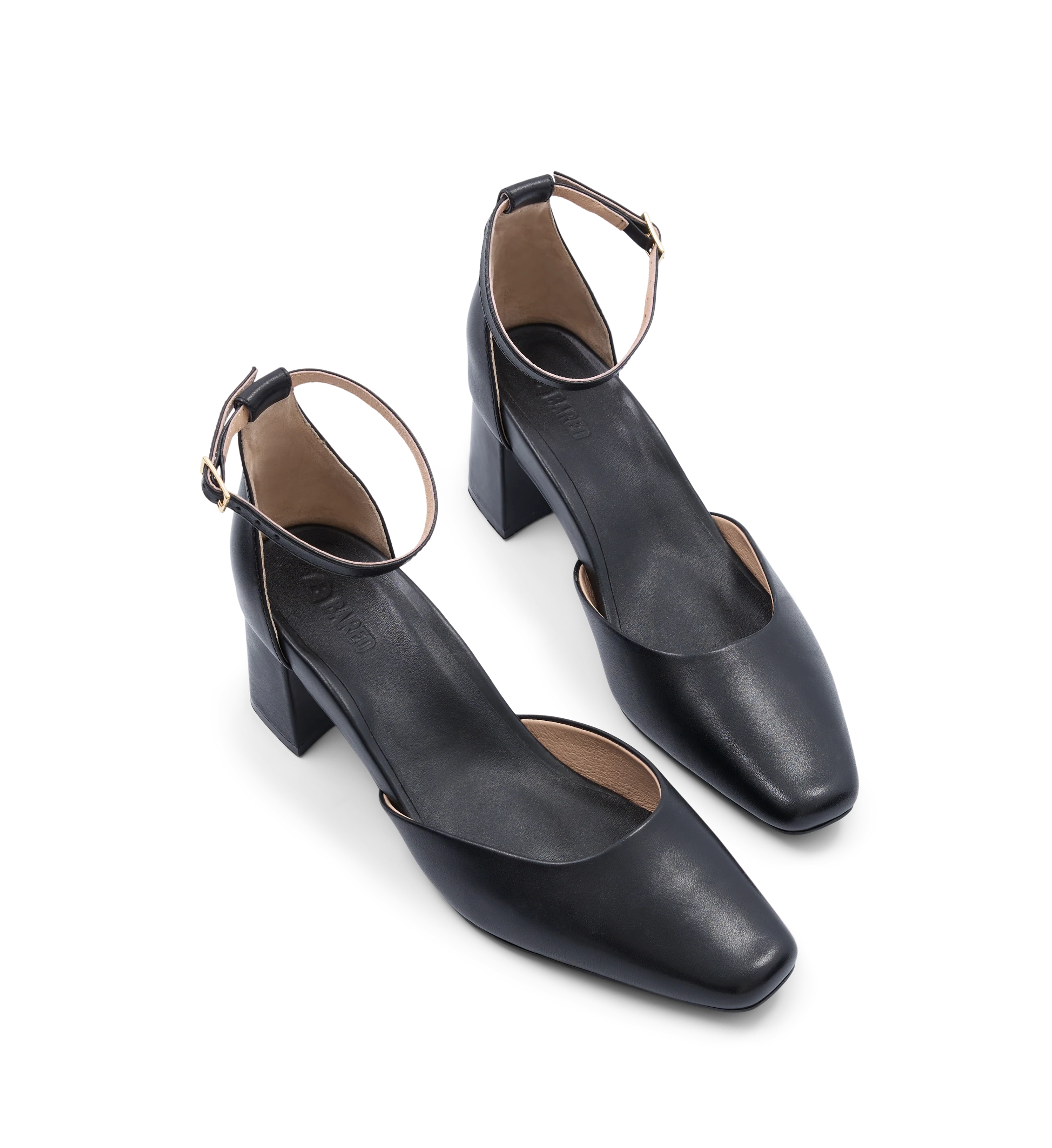 Gavilan Black Leather Low Heels