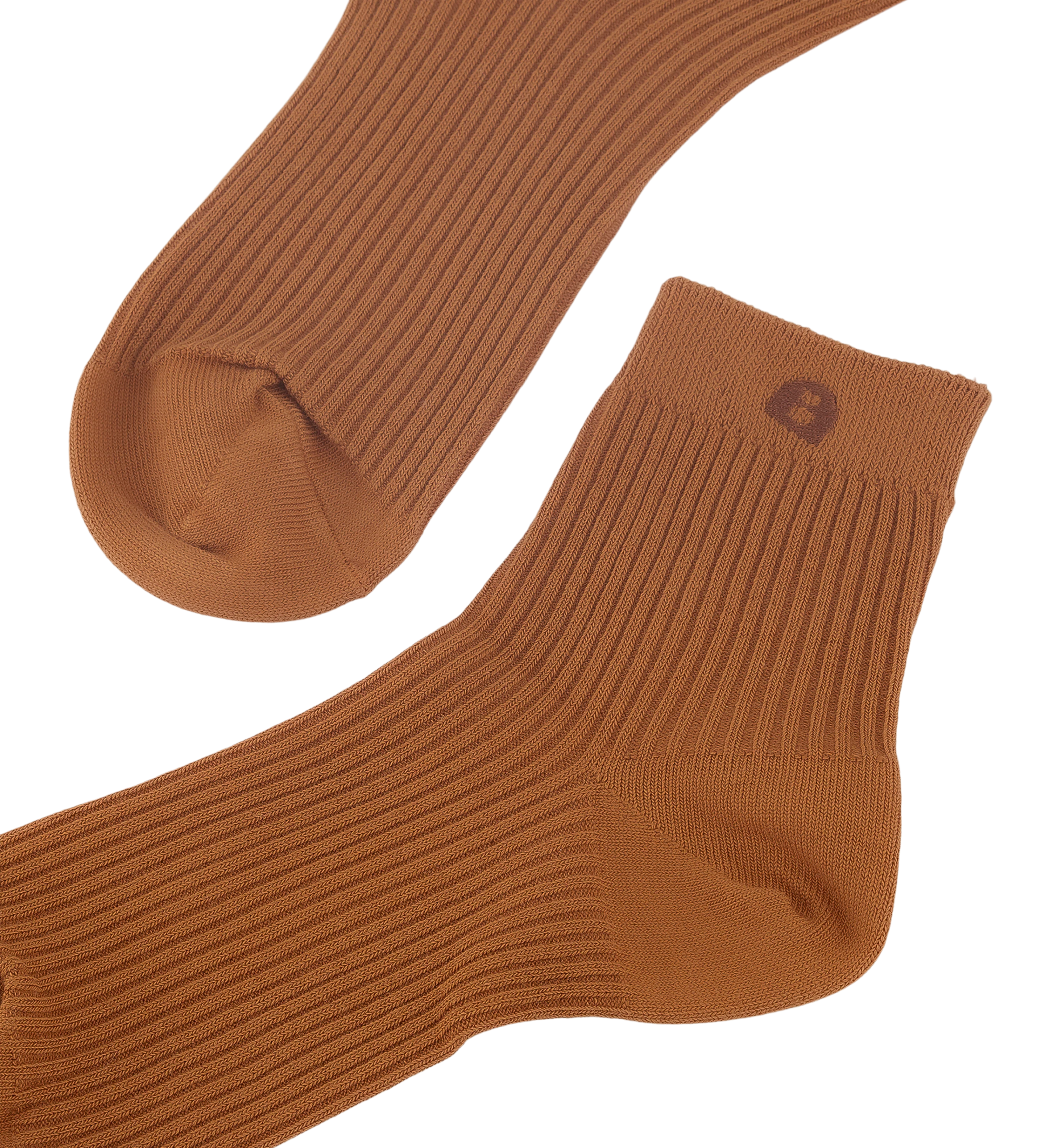 Womens Sneaker Socks 2pk Rust Cotton Blend