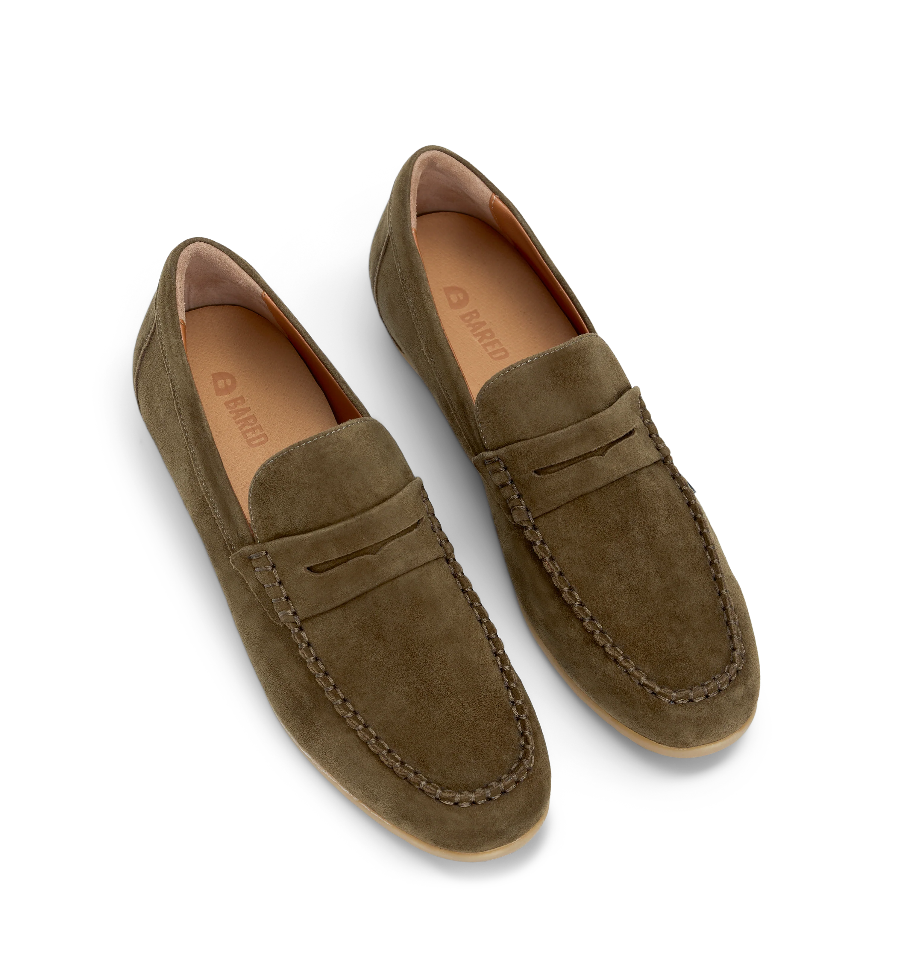 Hobby Olive Green Suede Loafers
