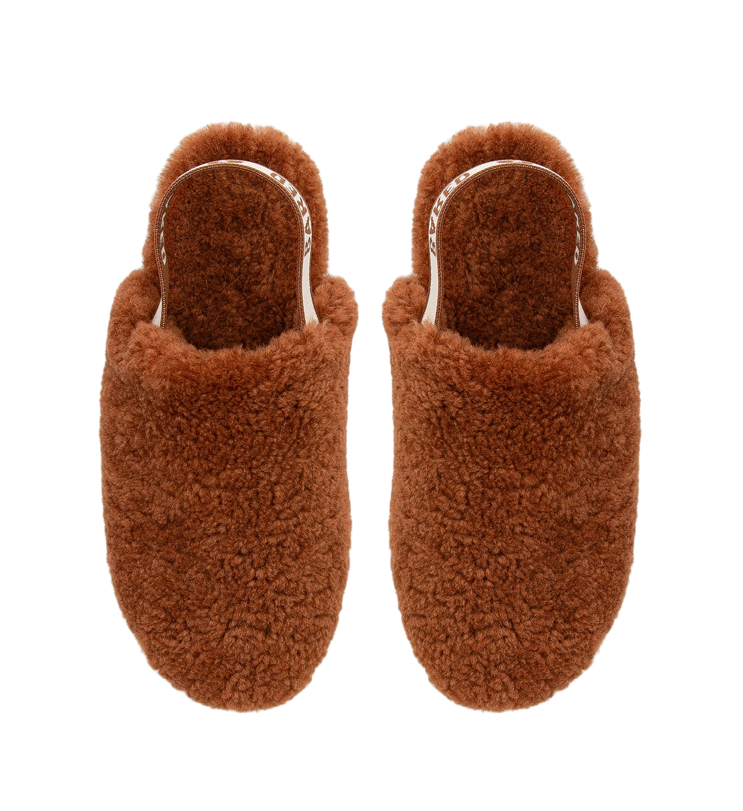 Snuggling Terracotta Sheepskin Slipper Scuffs