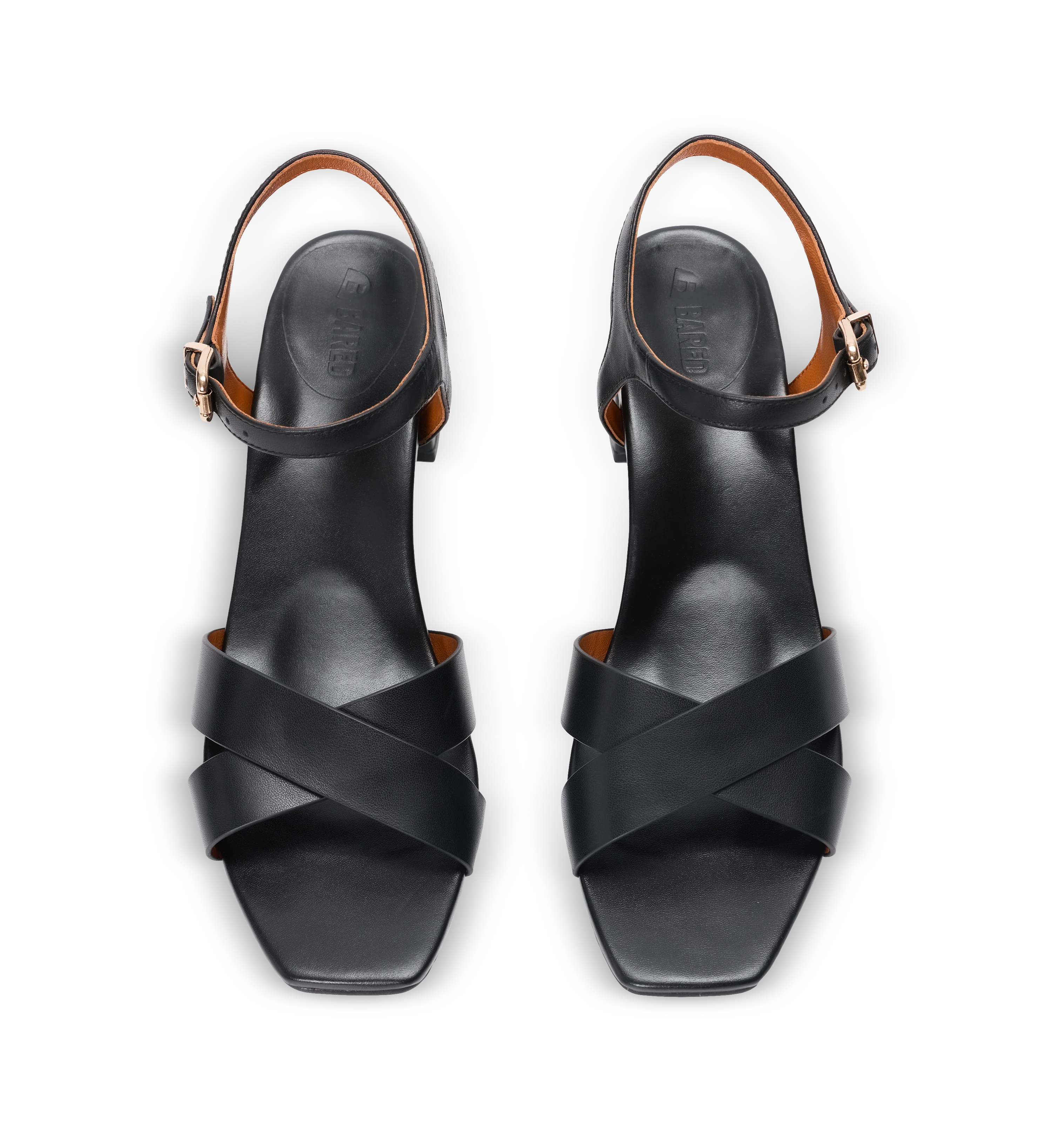 Corella Black Leather Low Heels